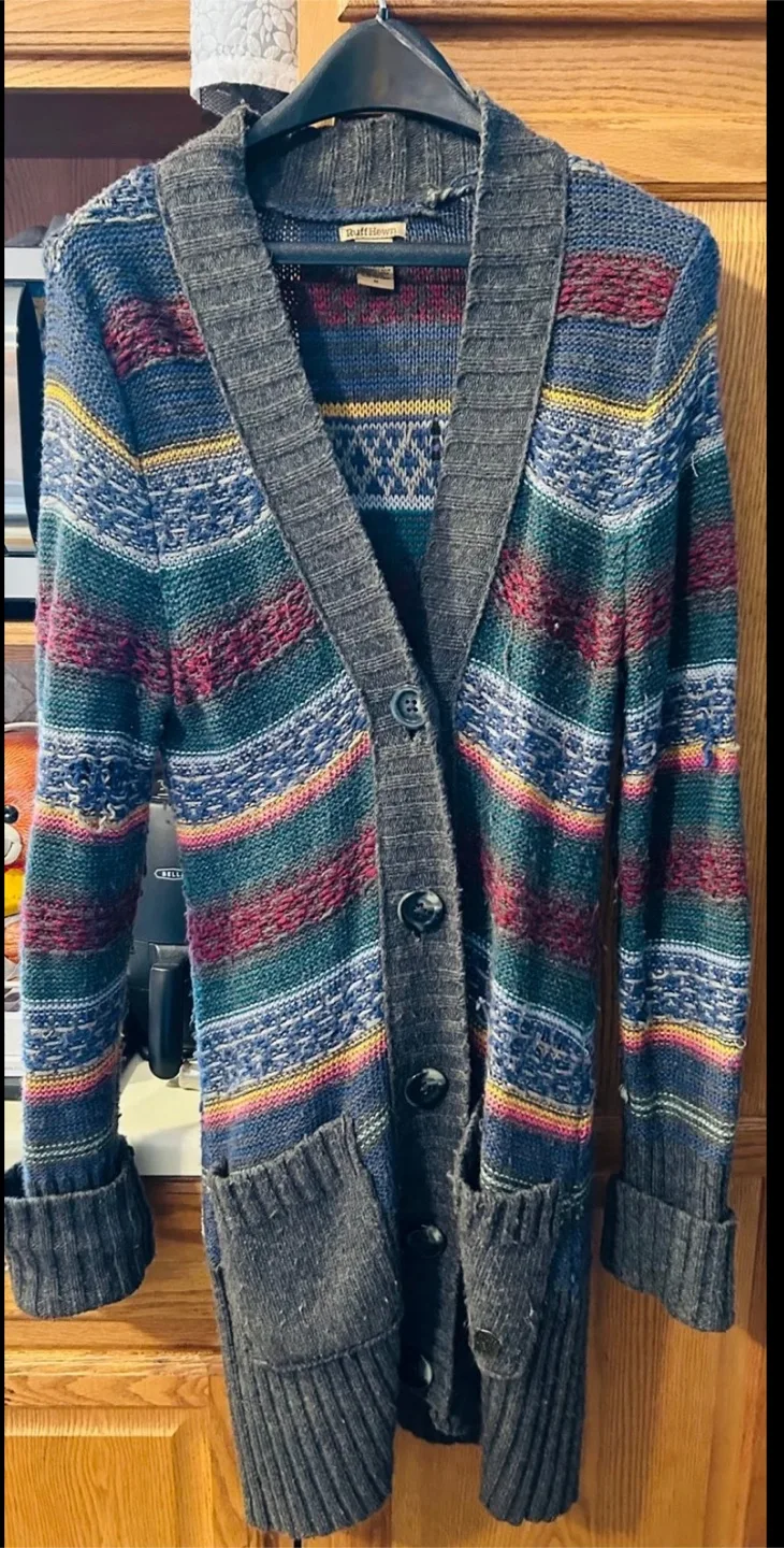 Ruff Hewn Striped Cardigan Size M