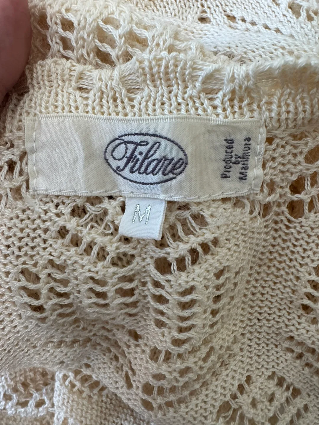 Vintage Crochet Knit Cotton Linen Floral Cardigan image indicator(10)