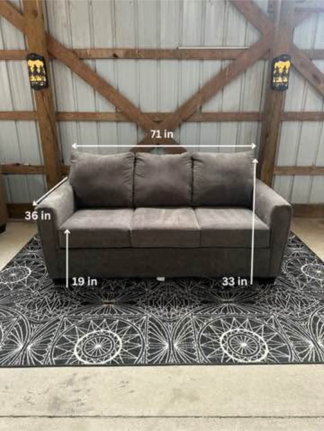 *Delivery Available* Tepperman’s pull out sofa in grey 🛋️ - photo 2