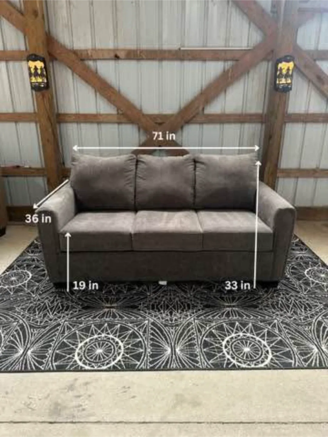 *Delivery Available* Tepperman’s pull out sofa in grey 🛋️ image indicator(2)