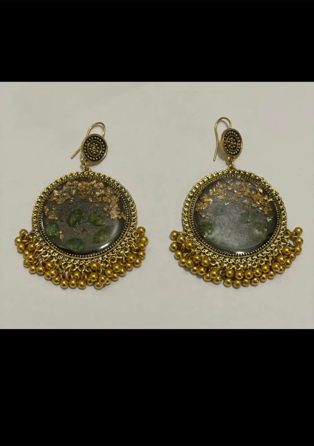 Gold Tone Drop Earrings thumbnail