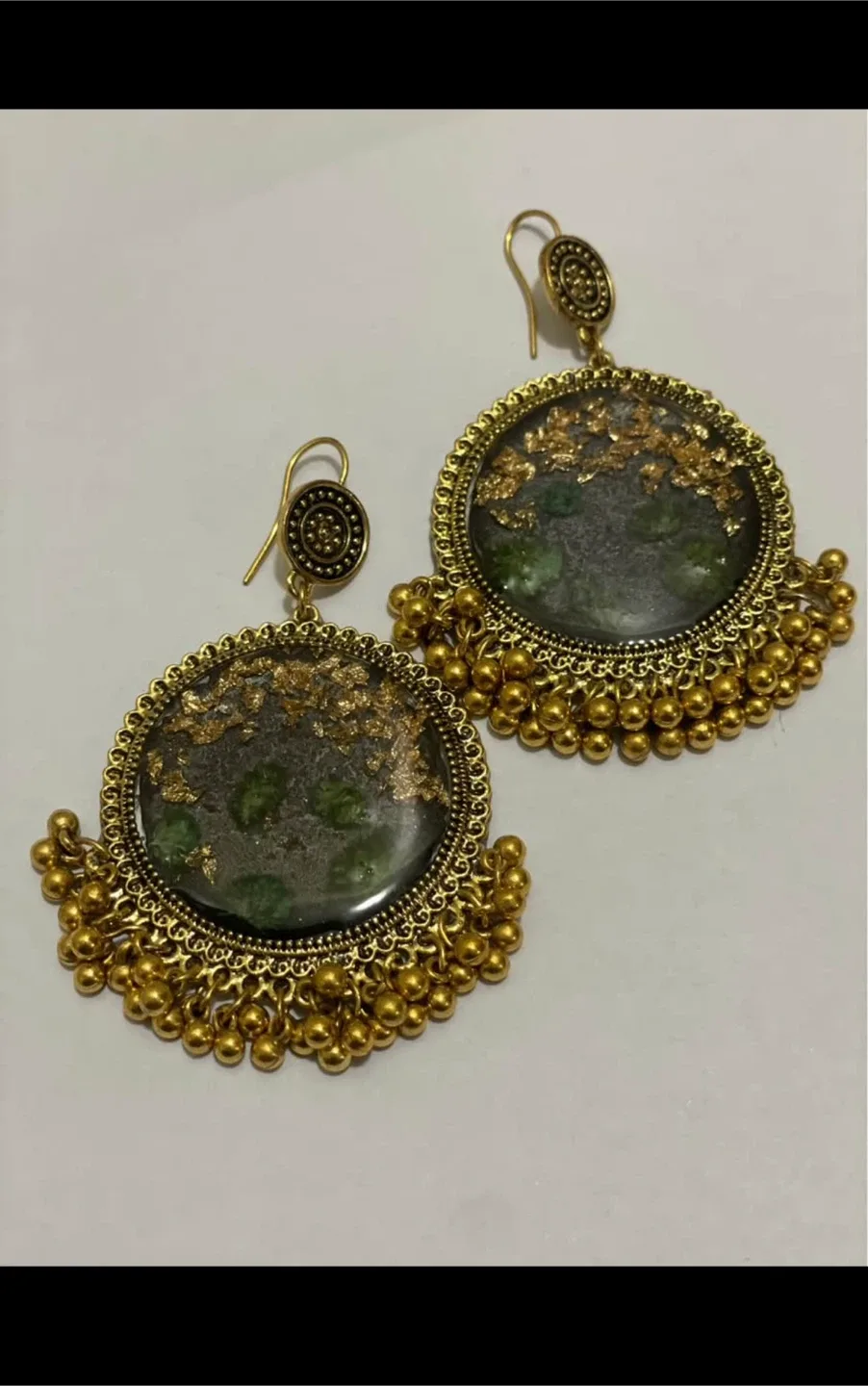 Gold Tone Drop Earrings image indicator(6)