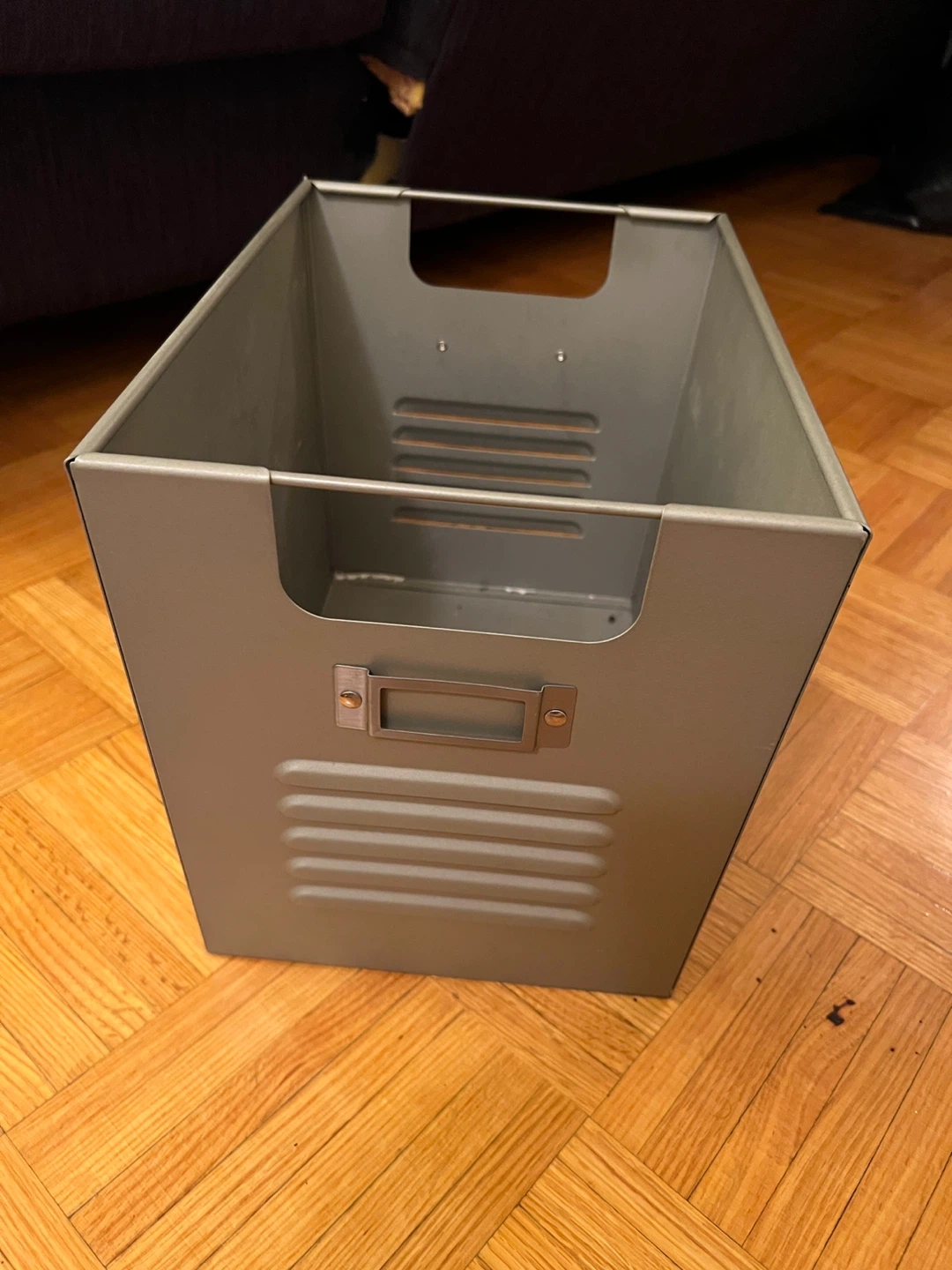 PM Teen Grey Metal Storage Box