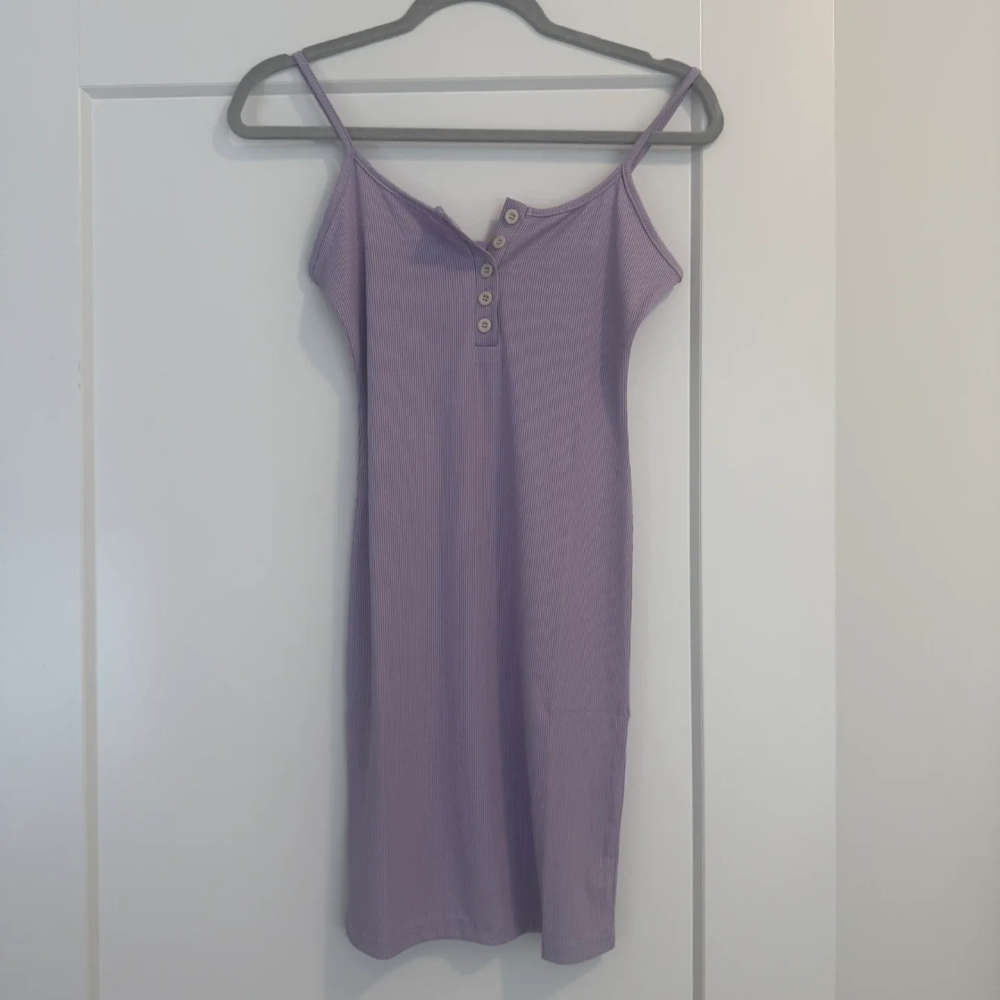 NEW Lavender colour ribbed bodycon dress S thumbnail