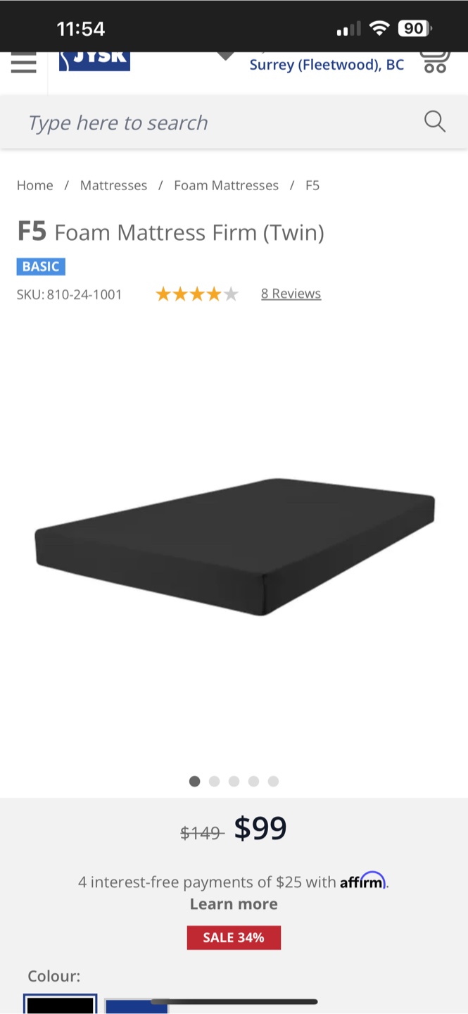 JYSK F5 Foam Mattress (Twin) & VAASA Bed Frame - photo 2
