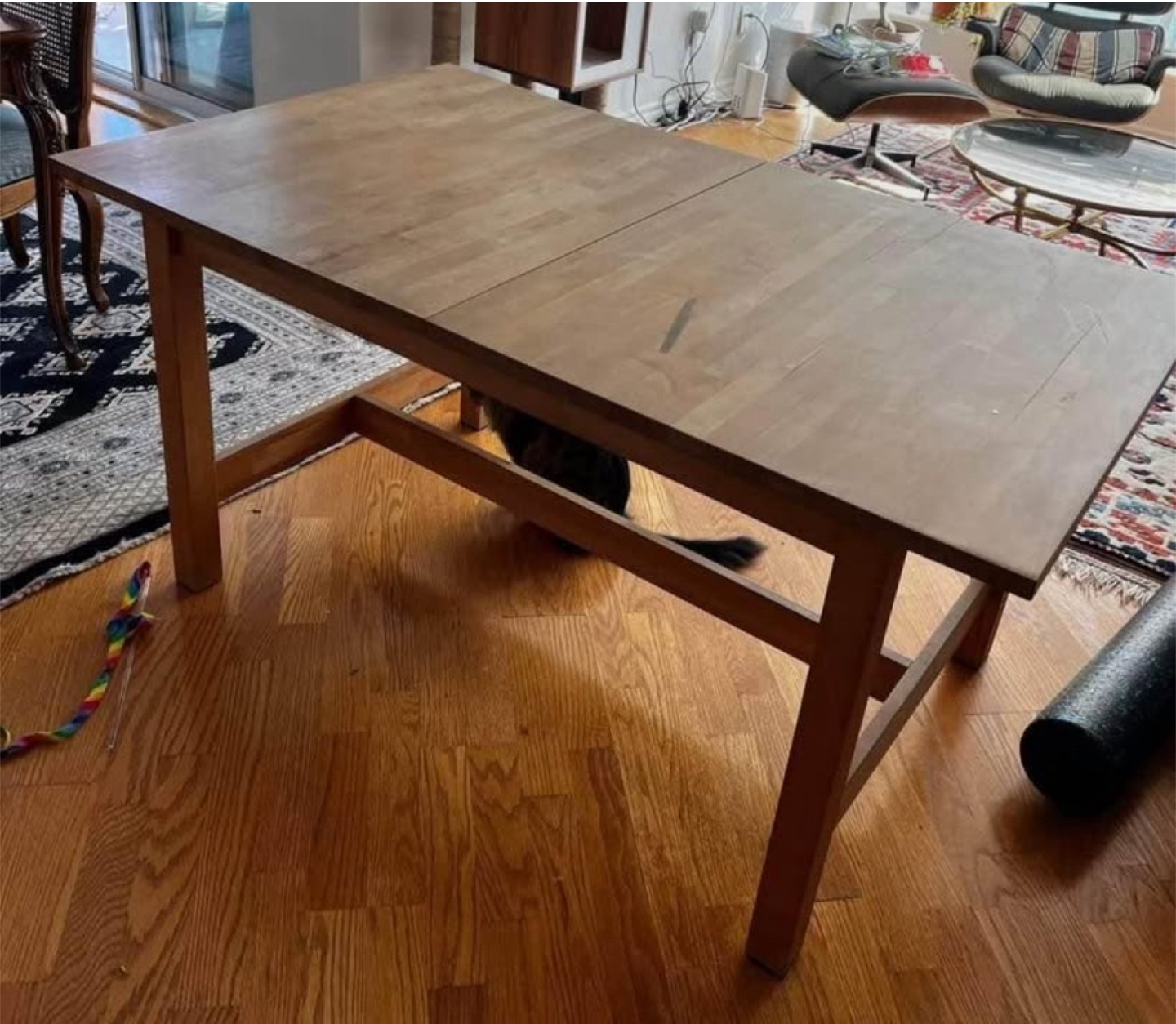 Wooden IKEA Extendable Dining Table