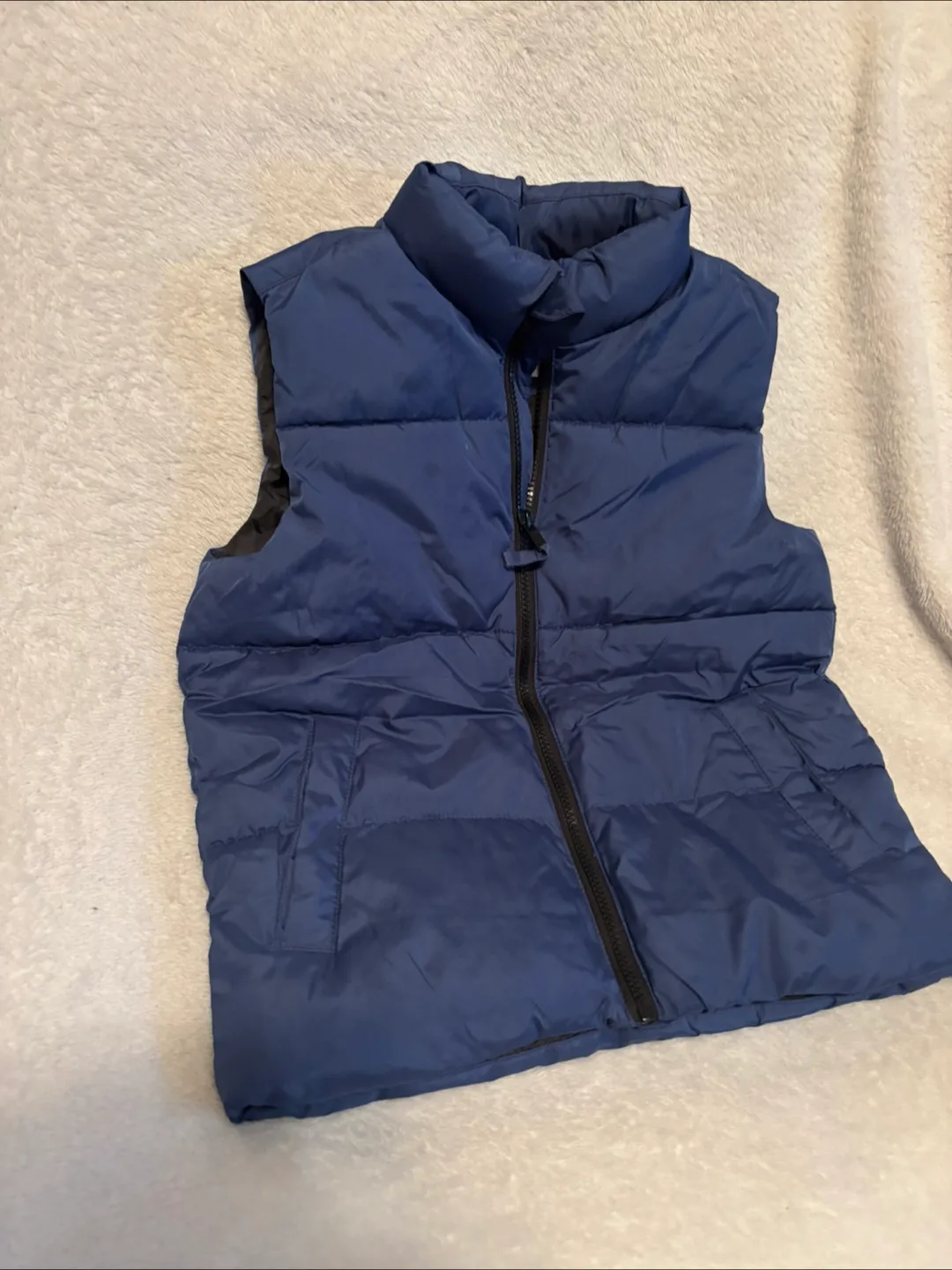 Old Navy Blue Puffer Vest - boys M thumbnail