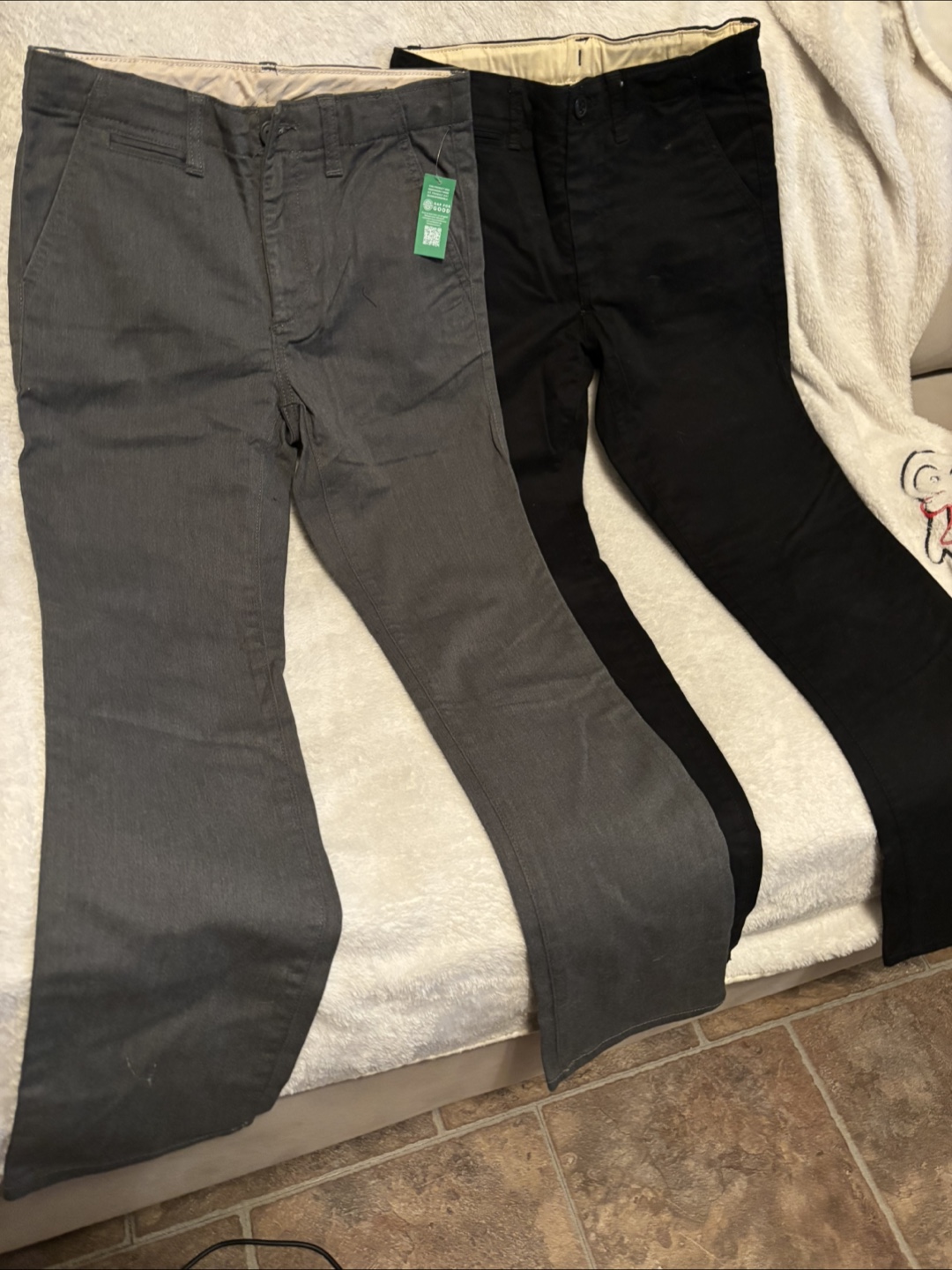 Gap Kids: Two Pairs of Pants - Grey & Black - boys L