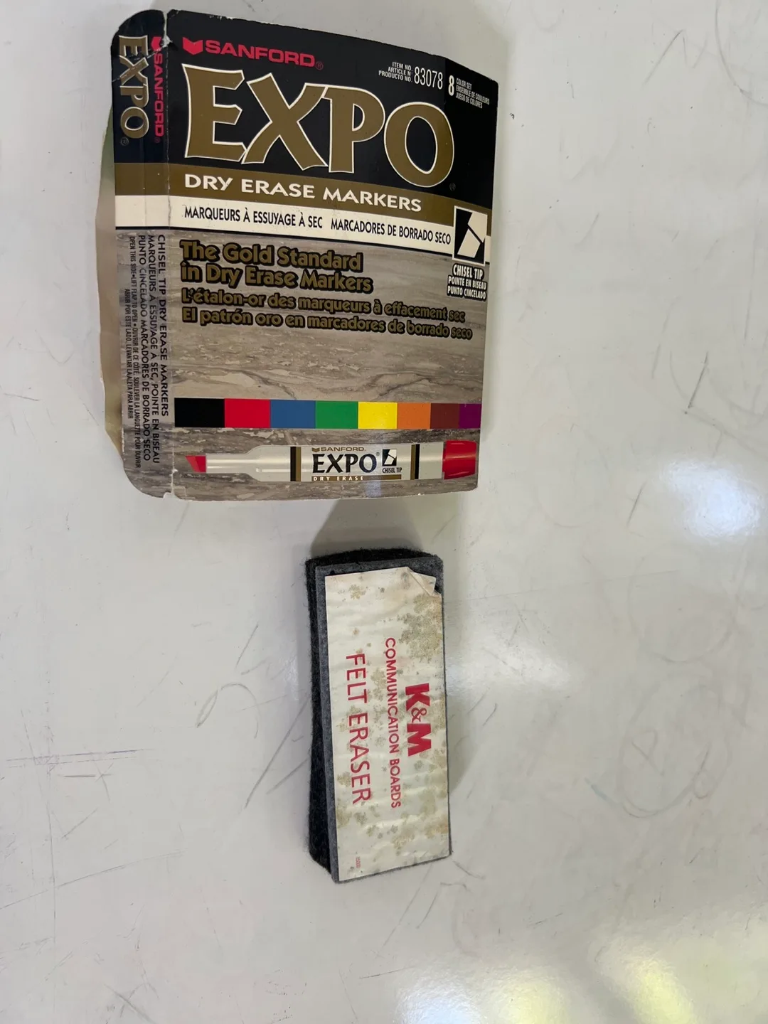 EXPO Dry Erase Markers & K&M Felt Eraser image indicator(2)