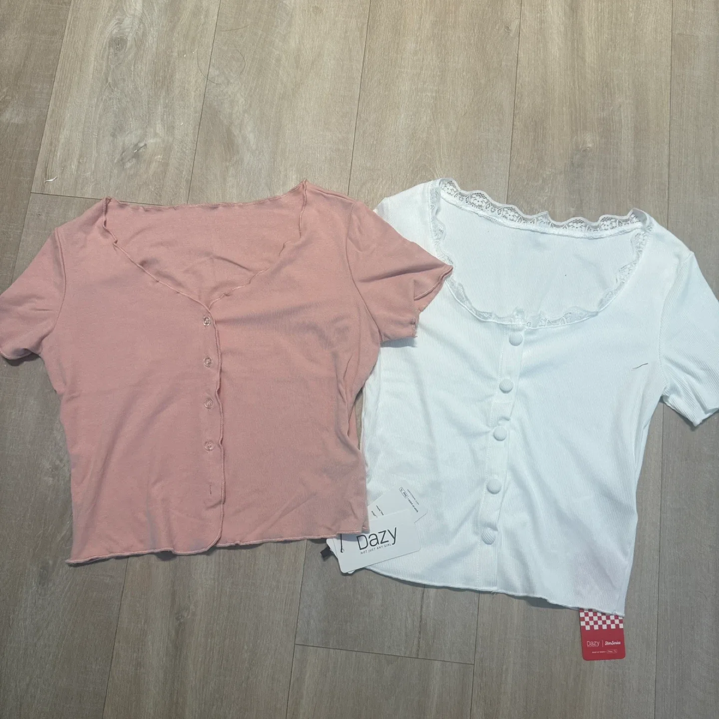 NEW cute flirty t shirts (bundle of 2) L thumbnail