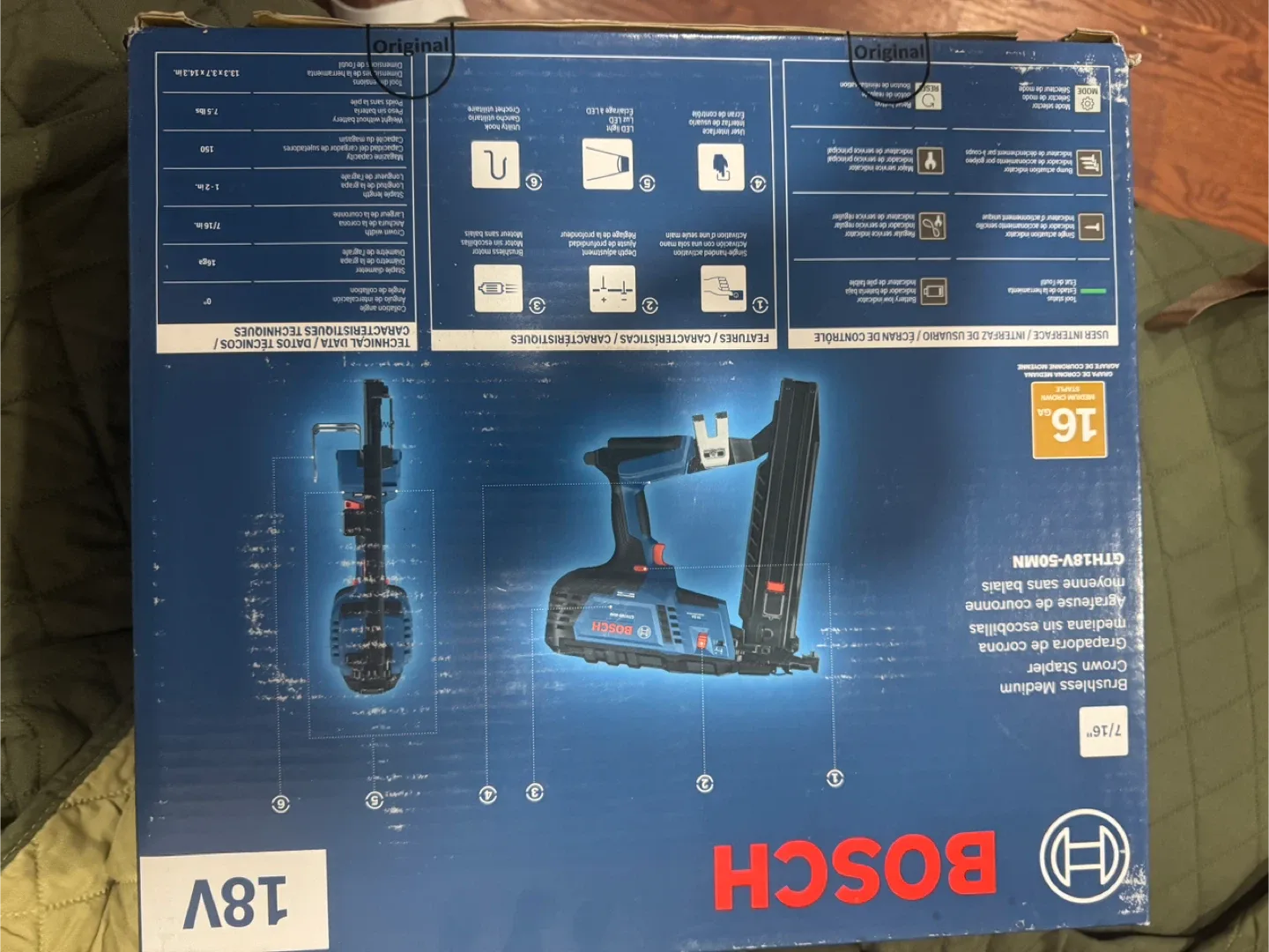 Bosch GTH18V-50MN 18V Brushless 16-Gauge Stapler image indicator(2)