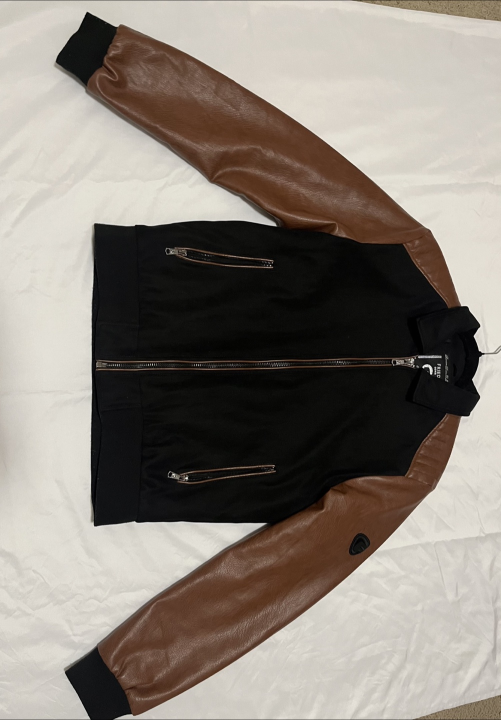 Fried Denim Black & Brown Jacket - Size M