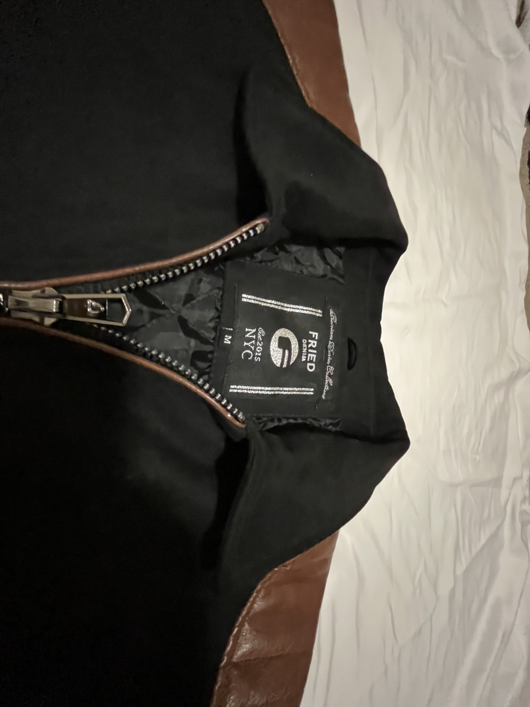 Fried Denim Black & Brown Jacket - Size M - photo 3
