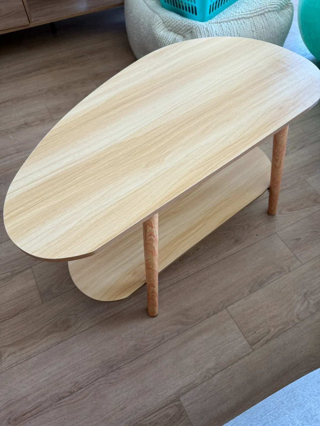 Wooden Coffee Table with Shelf thumbnail
