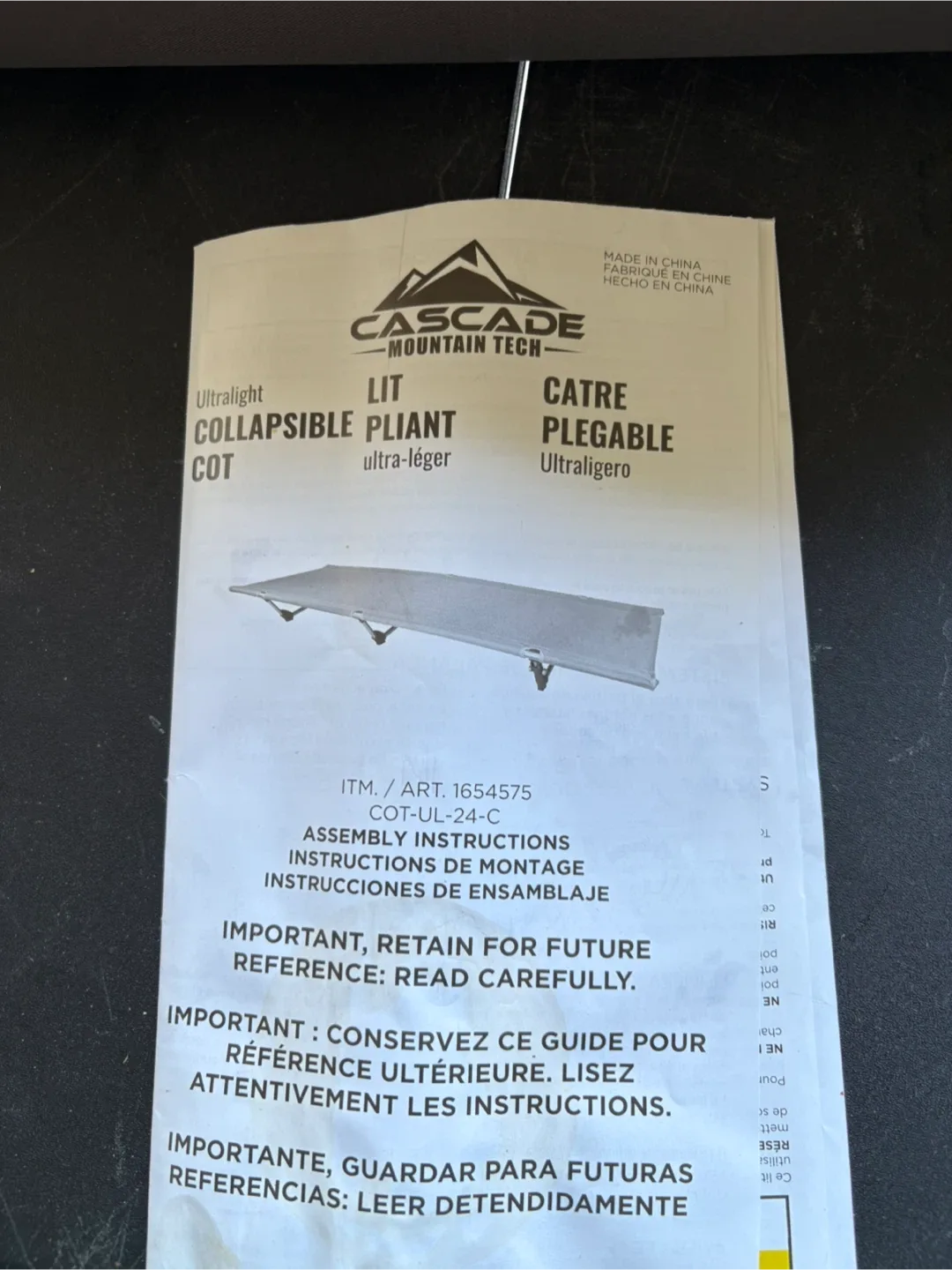 Cascade Mountain Tech Collapsible Cot image indicator(4)