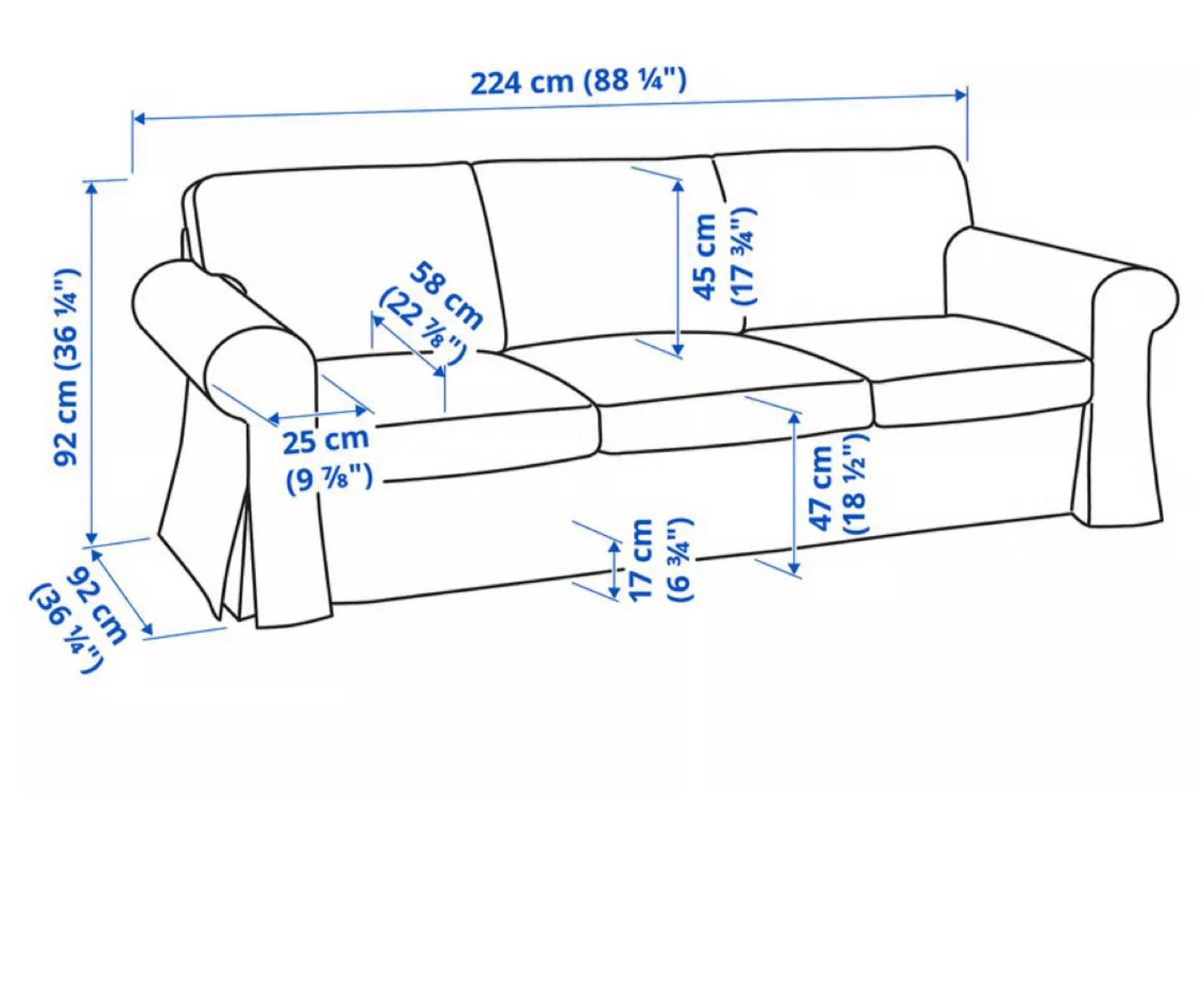 IKEA Sofa, Hakebo Dark Gray image indicator(2)