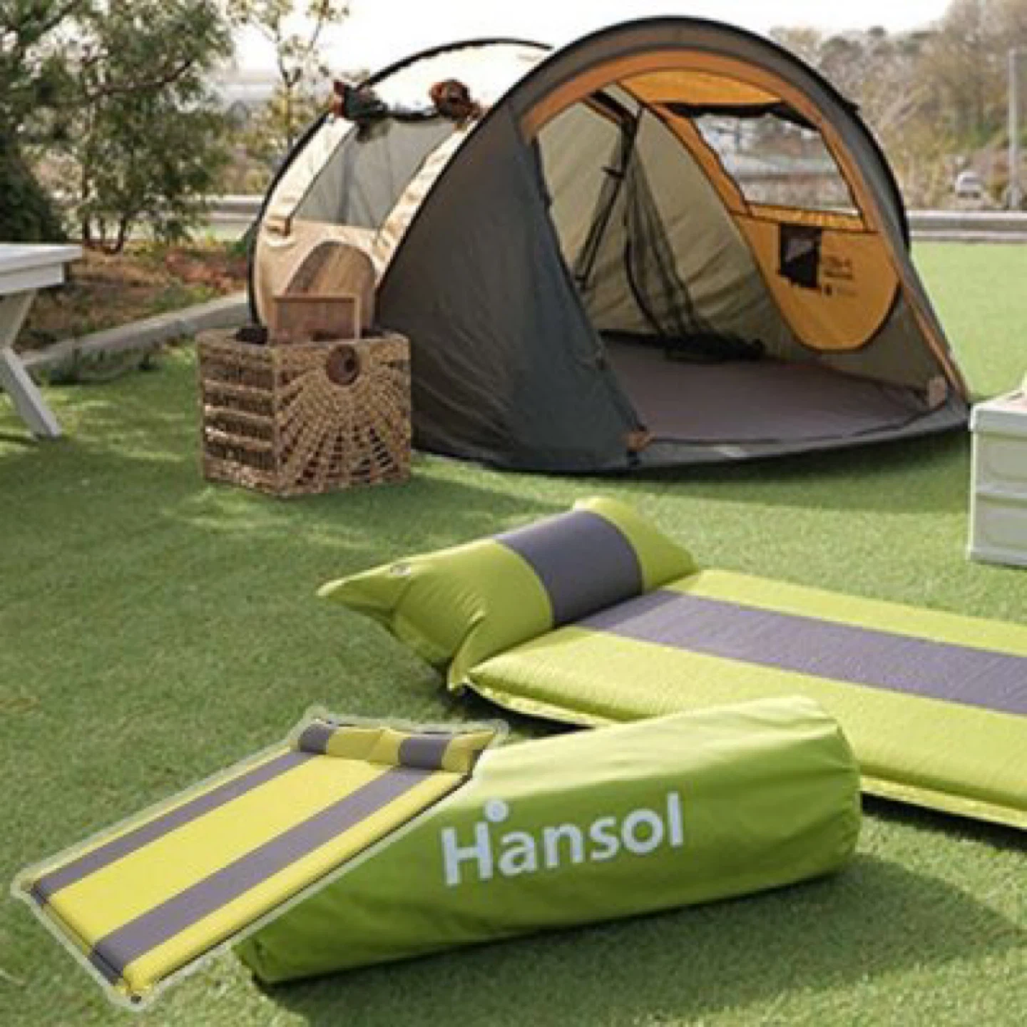 Hansol Inflatable Camping Mat - Green - photo 5