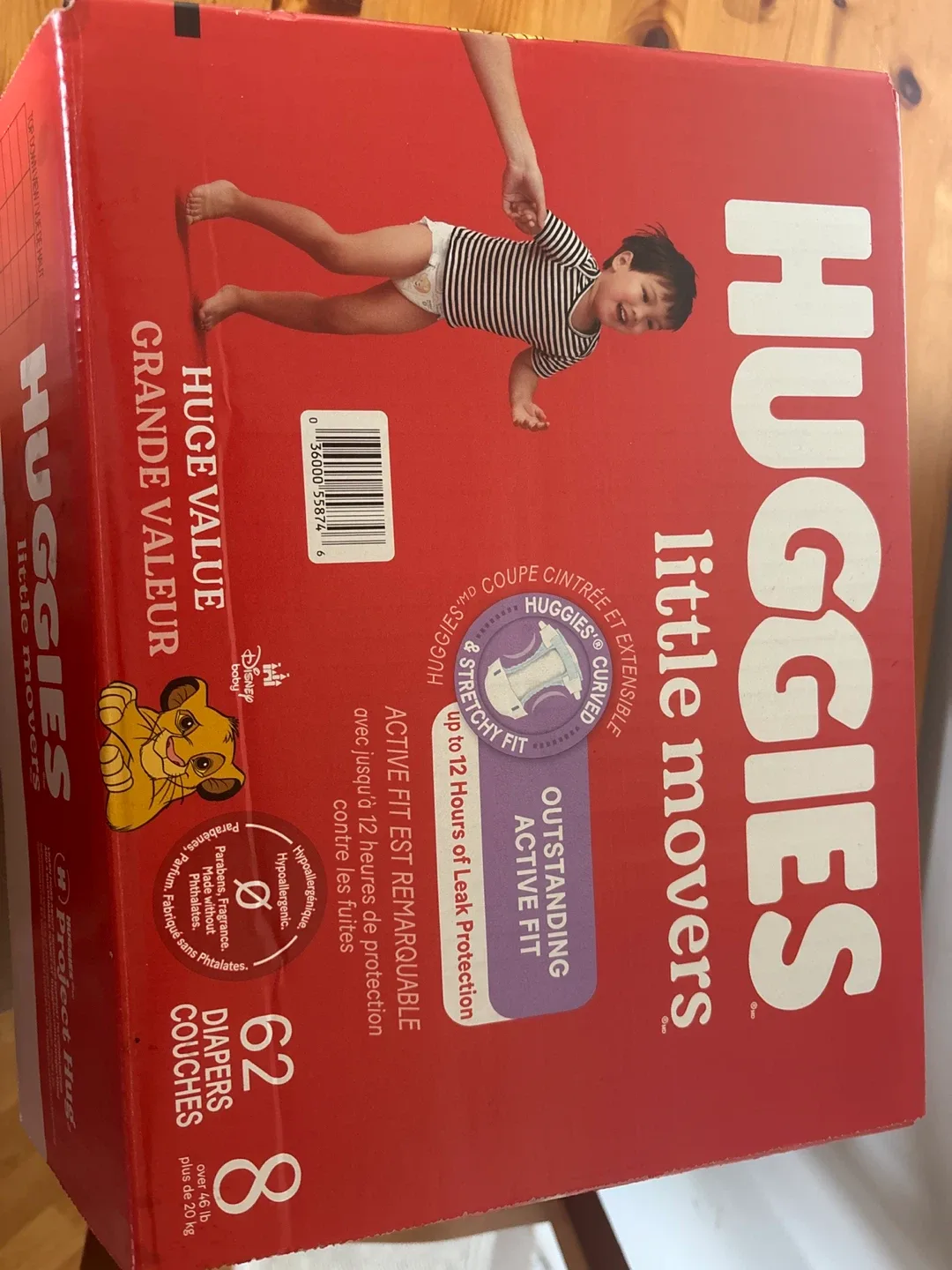 Huggies Little Movers Diapers - 62 Count, size 8🥕 image indicator(2)