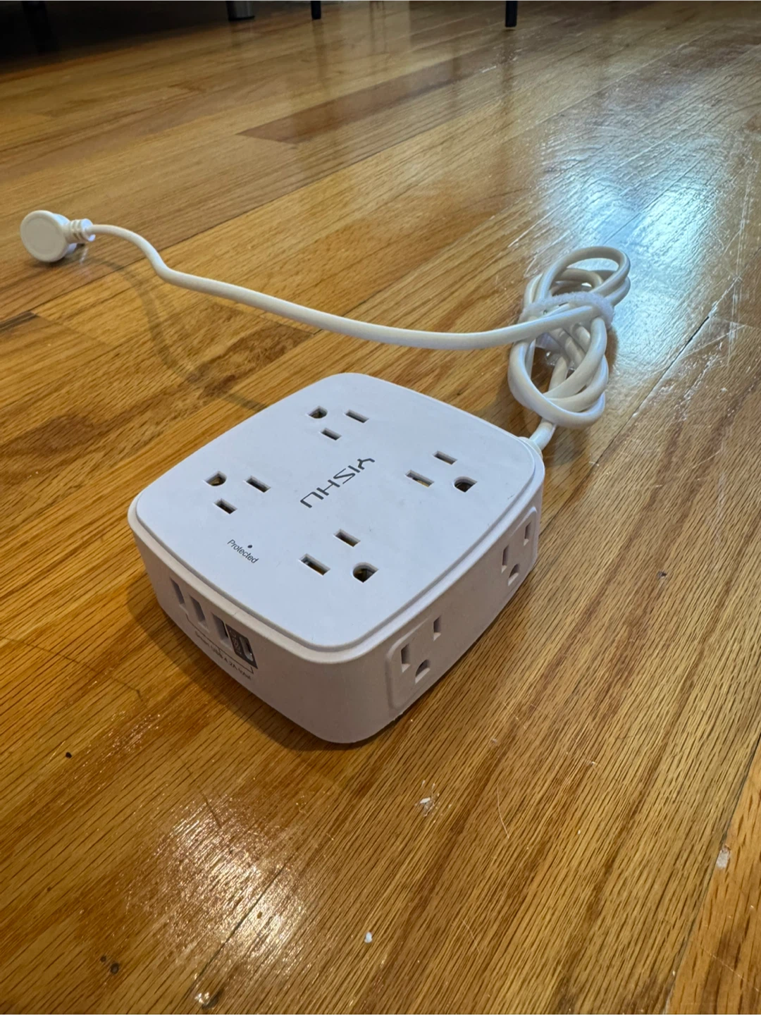 White Power Strip with USB Ports