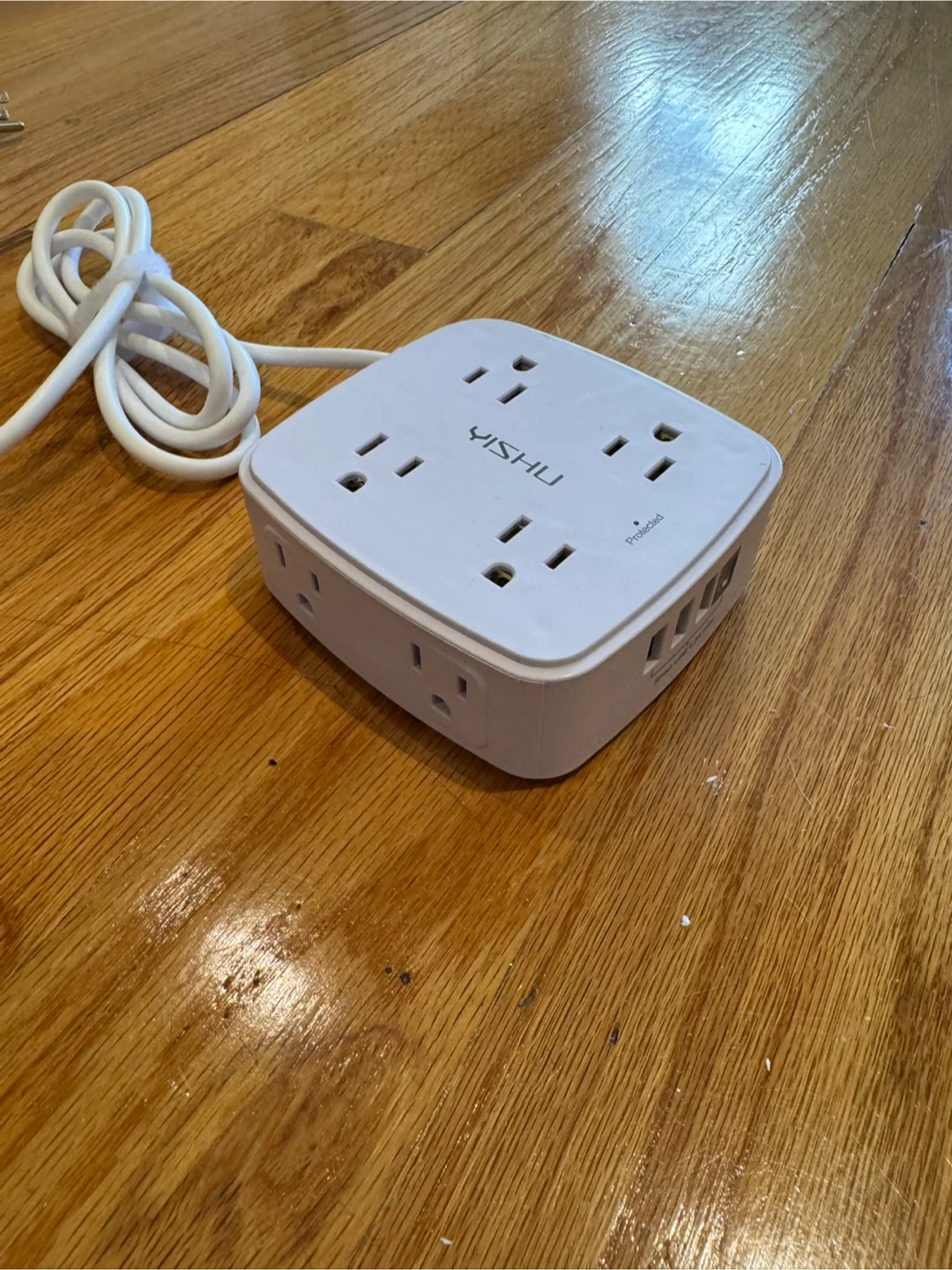White Power Strip with USB Ports - photo 2