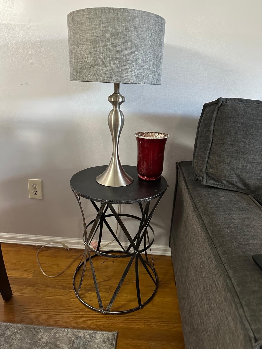Side Table with Lamp