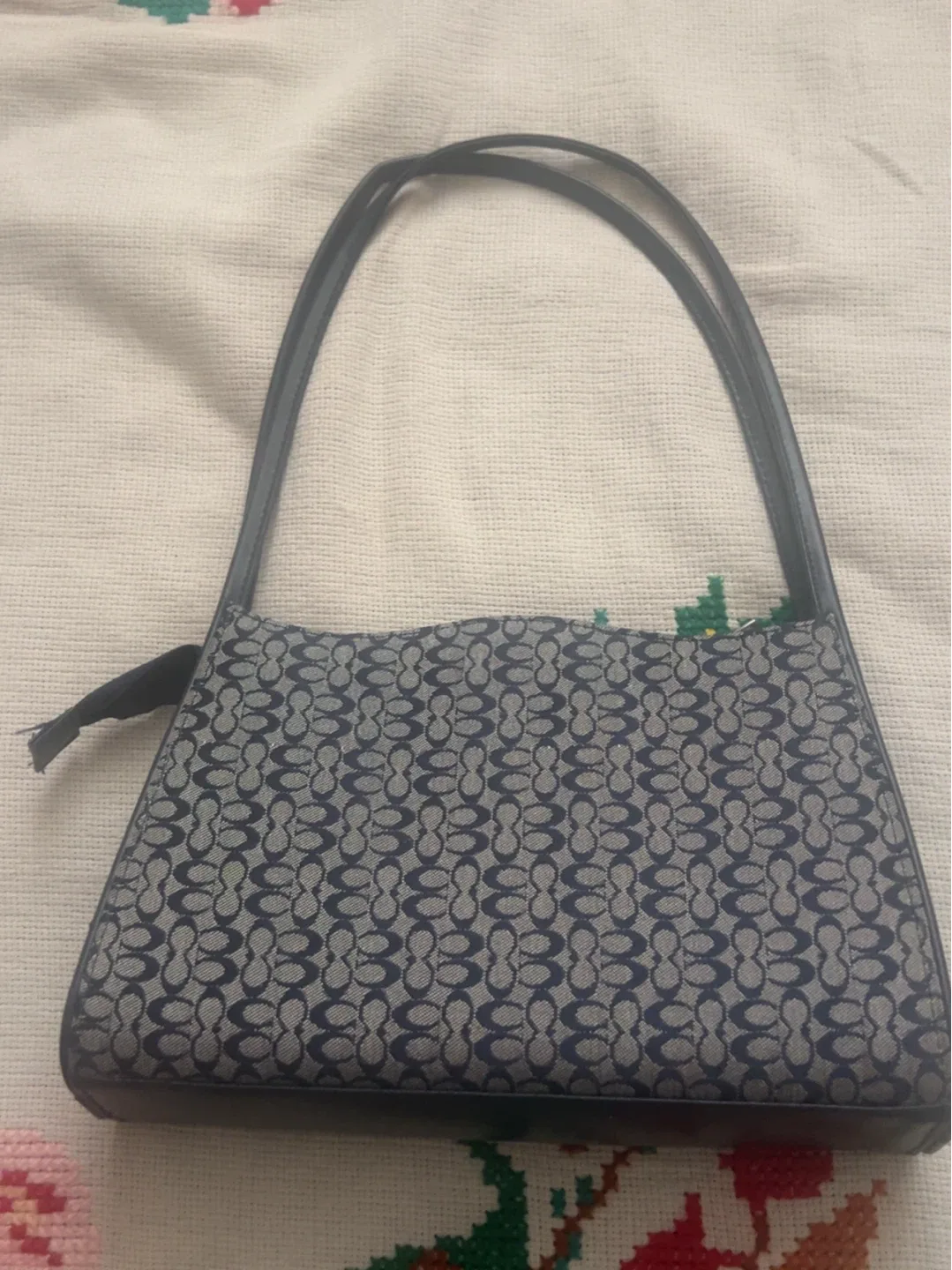 Navy Blue Signature Shoulder Bag thumbnail