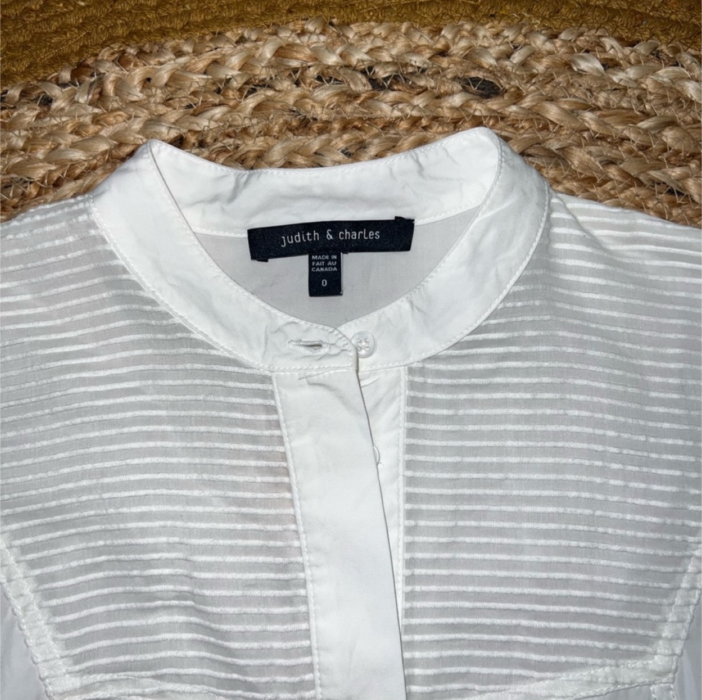 Judith & Charles White Blouse - Size 0 - photo 2