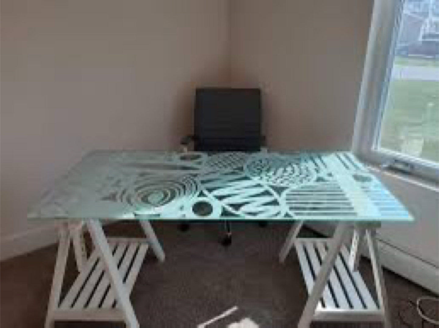 IKEA glass top (desk or table) - photo 2