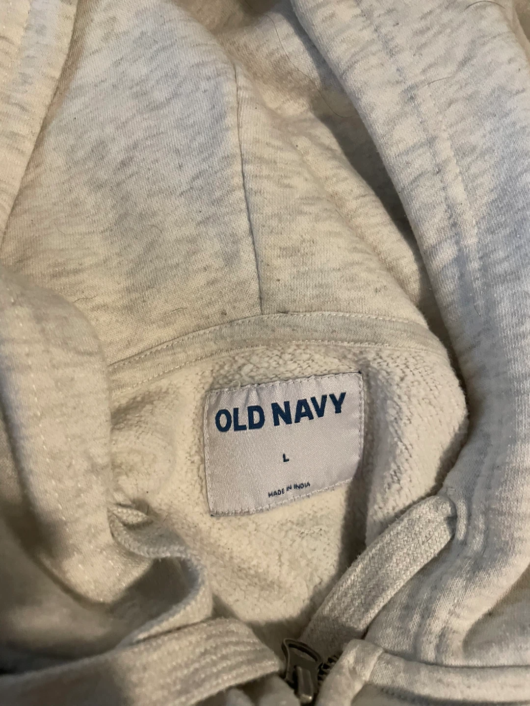 Old Navy Gray Full-Zip Hoodie - Size L - photo 3