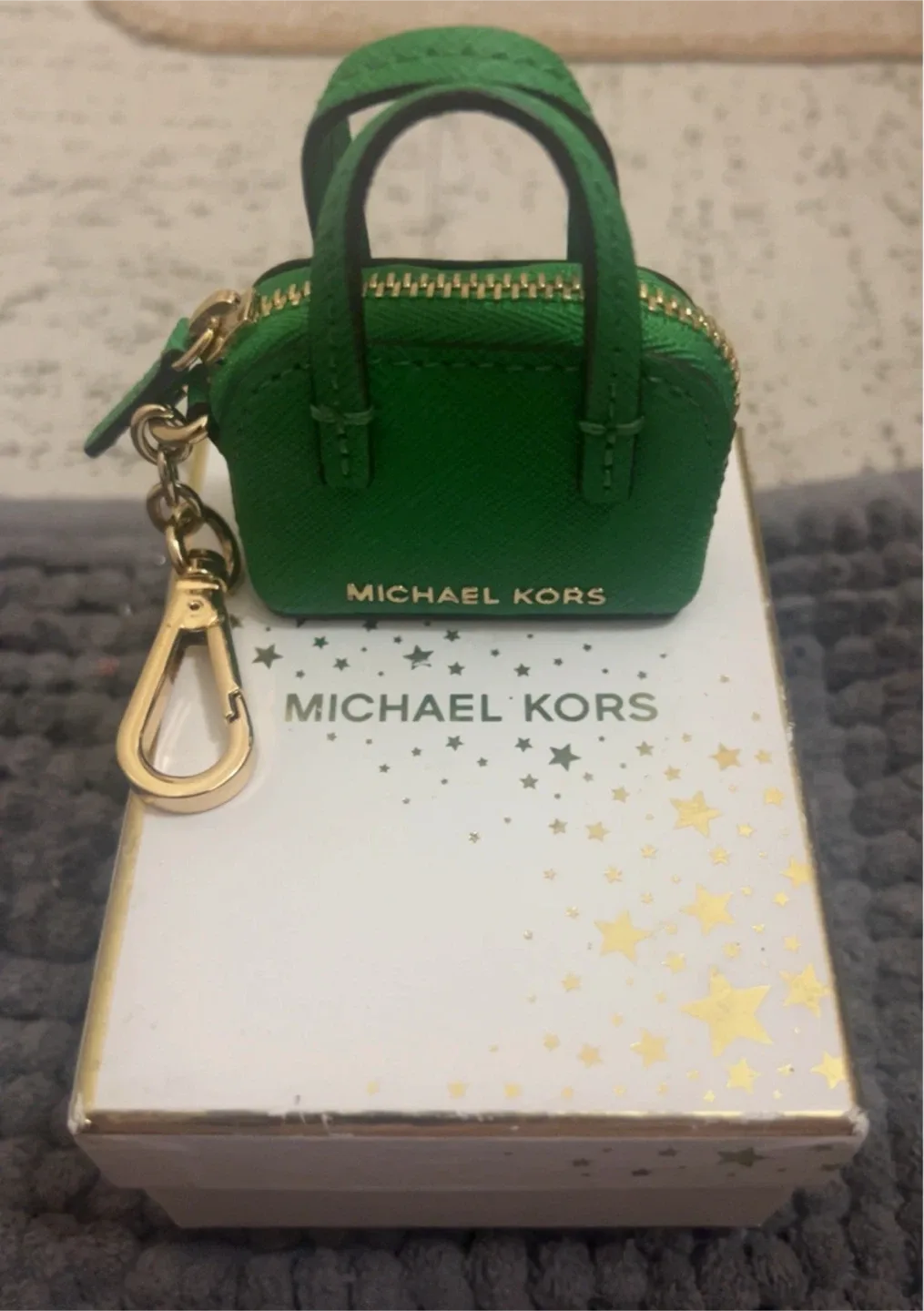 Michael Kors Green Mini Bag Charm thumbnail