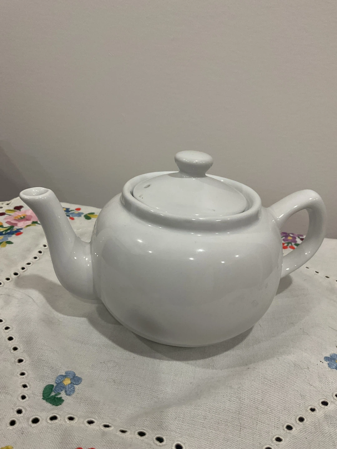 White Ceramic Teapot