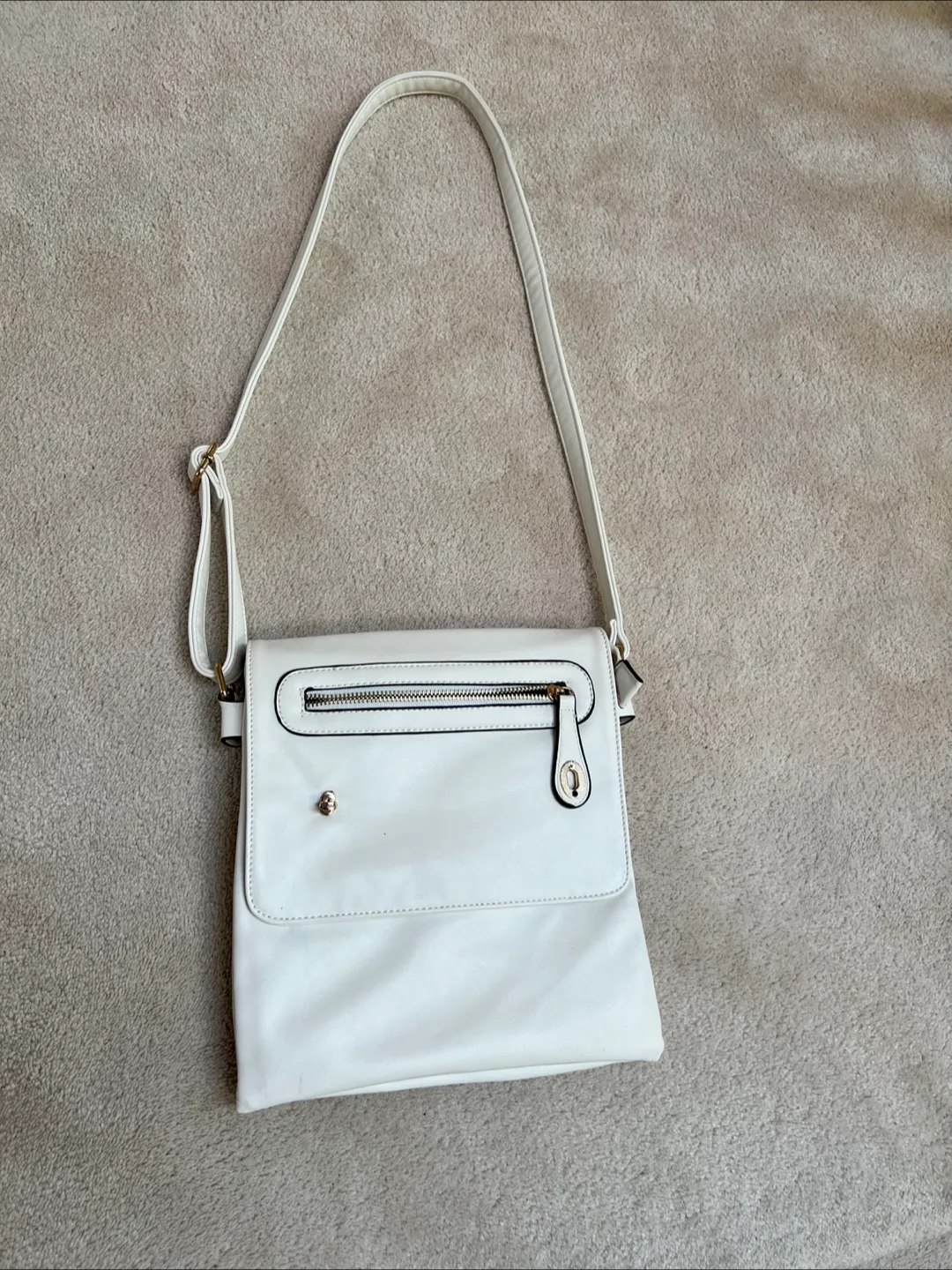 New White Crossbody purse thumbnail