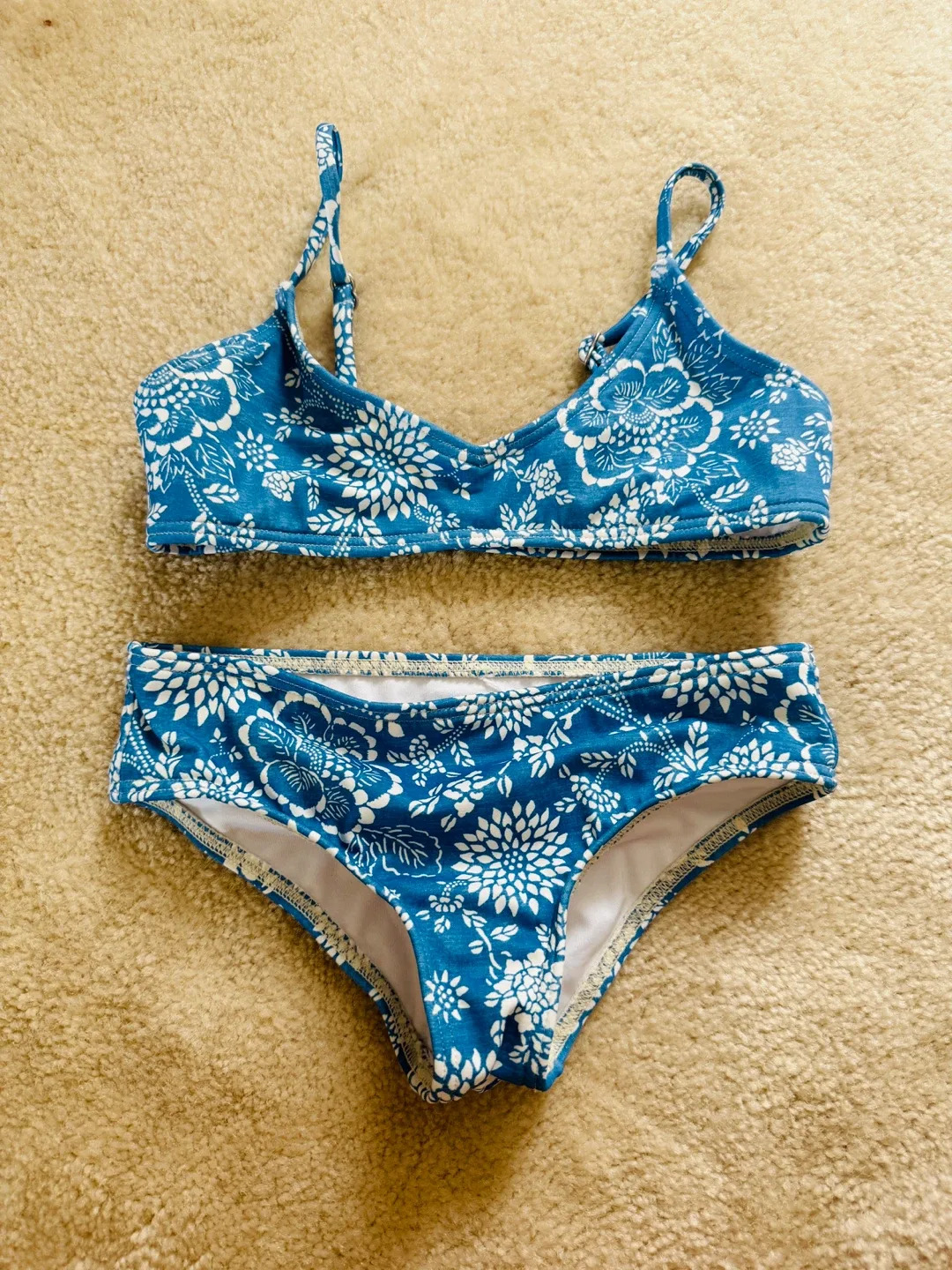 Billabong Blue Floral Bikini Set thumbnail