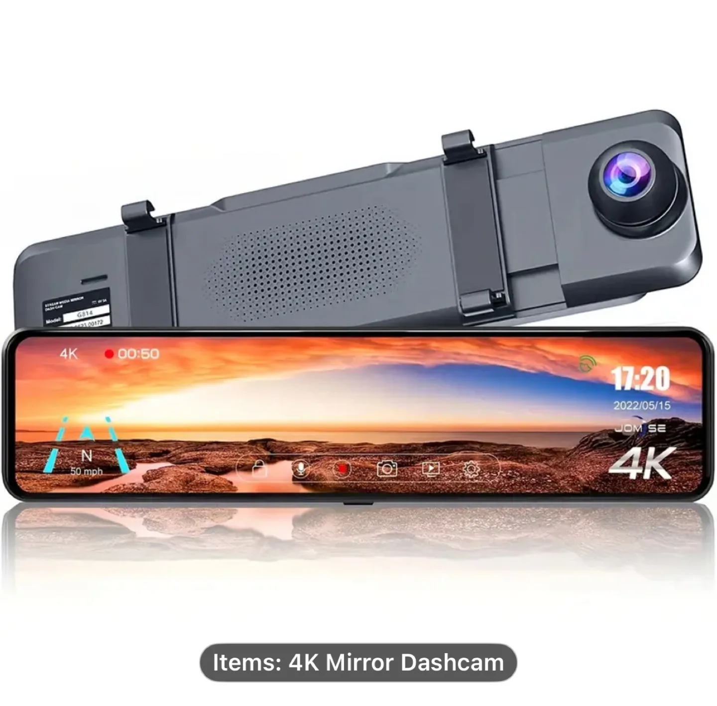 4K Mirror Dash Cam Front And Rear thumbnail