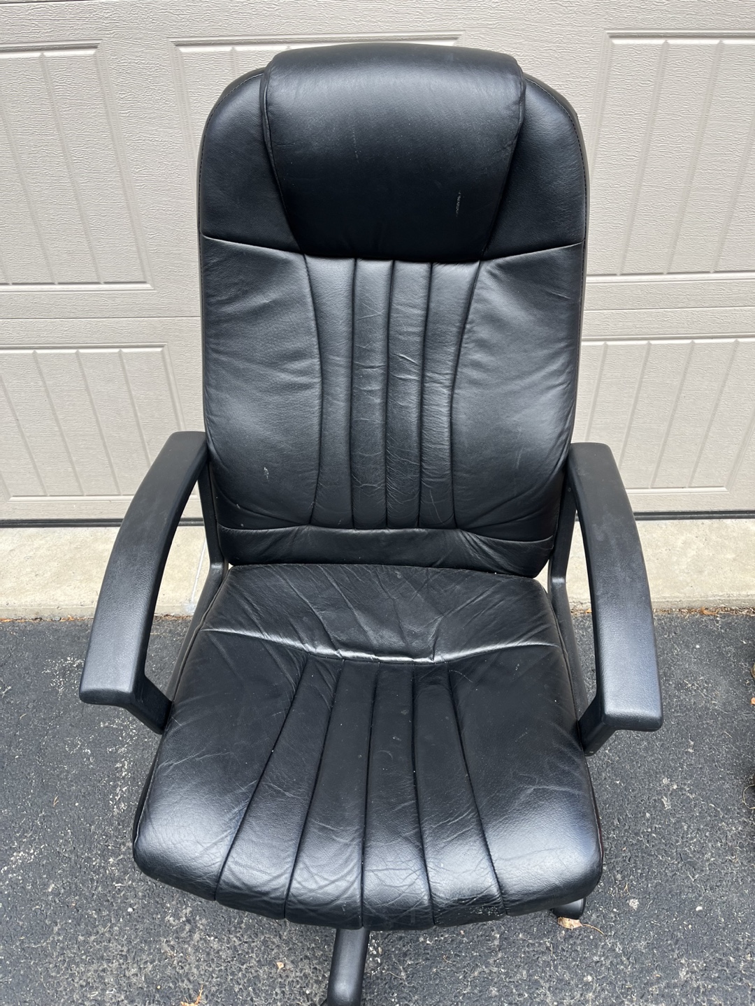 Black Leather Office Chair - photo 4