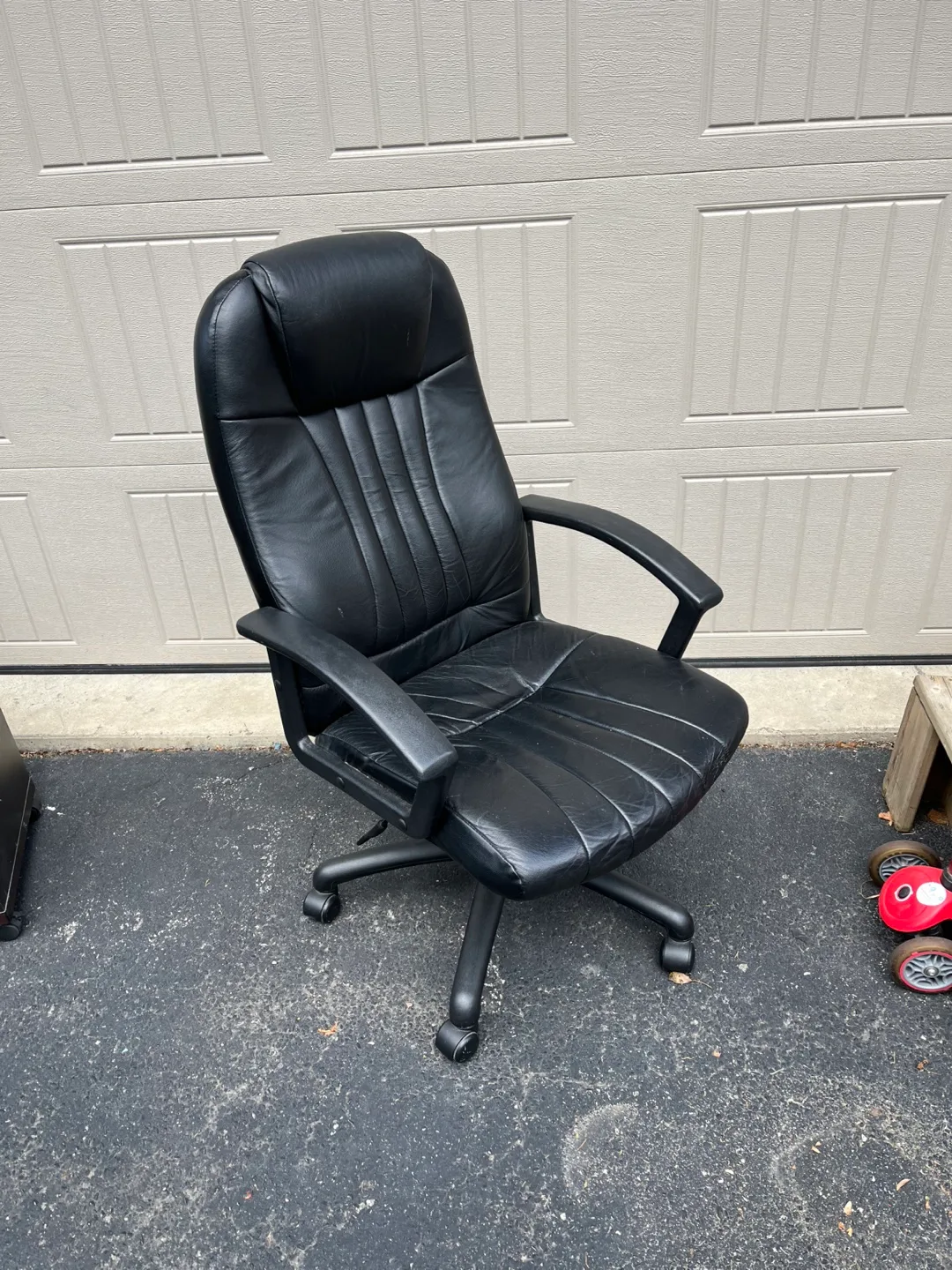 Black Leather Office Chair thumbnail