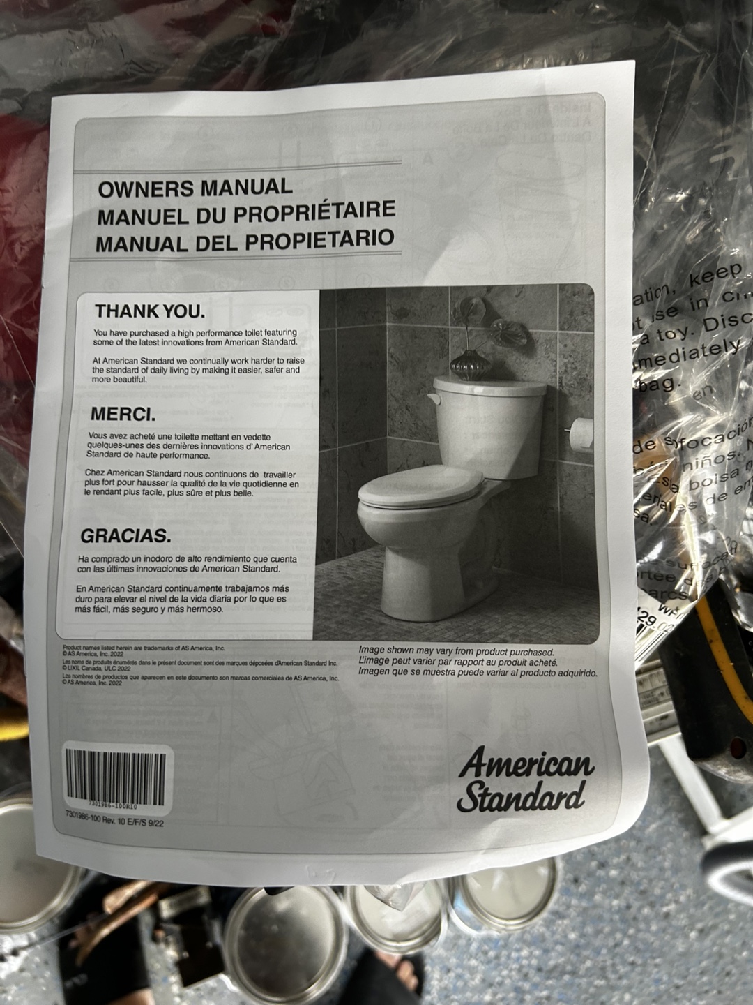 American Standard Plaza Toilet - photo 2