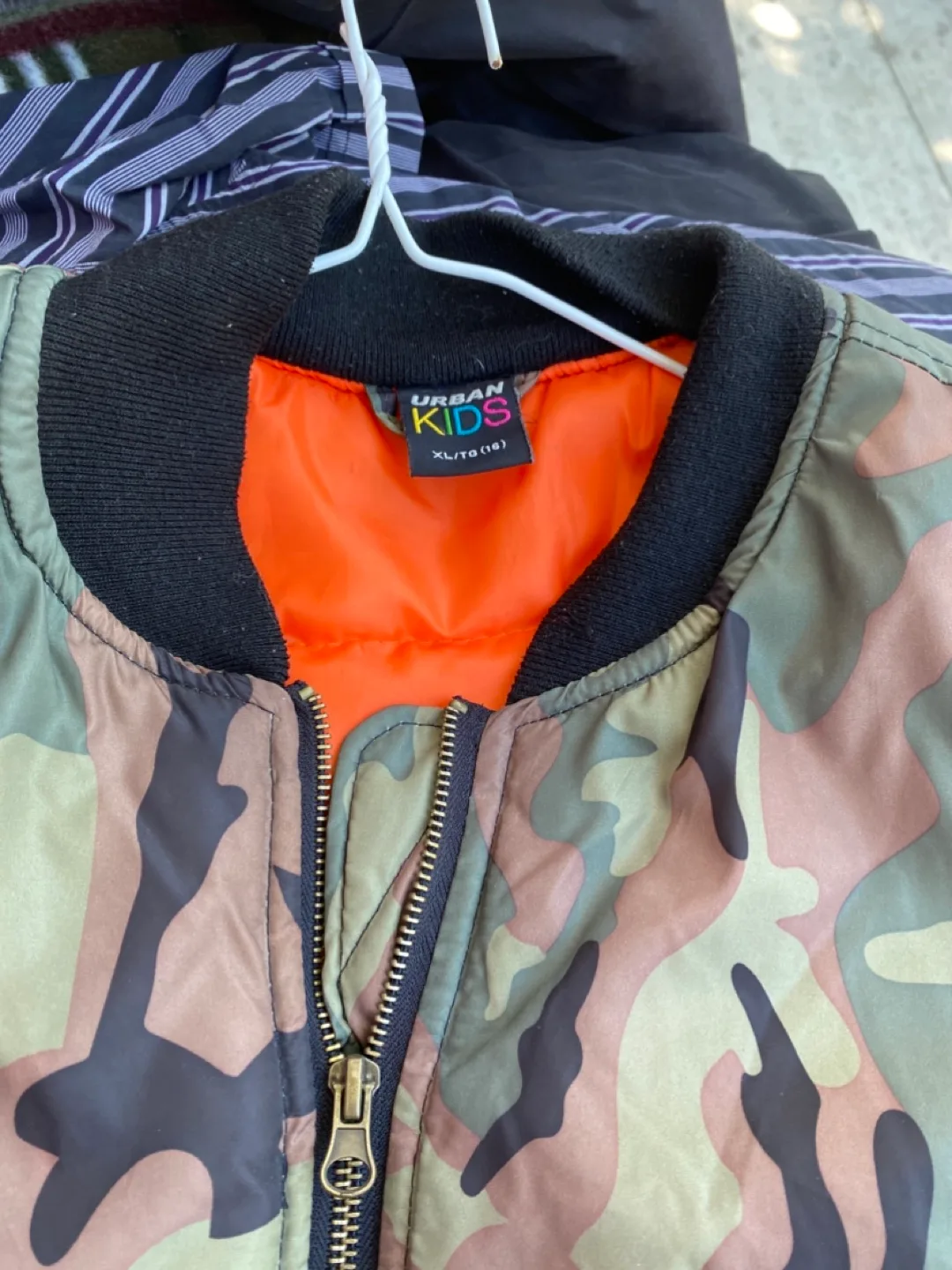 Urban Kids Camo Bomber Jacket XL (16) thumbnail