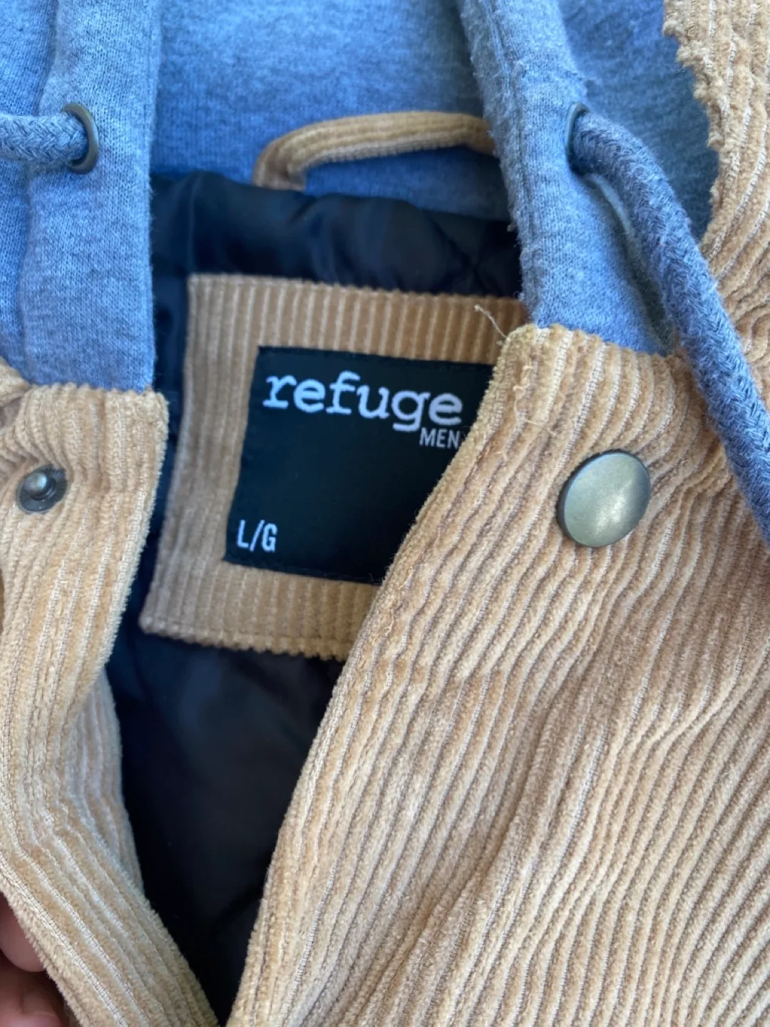 Refuge Men's Corduroy Jacket, Size L/G thumbnail