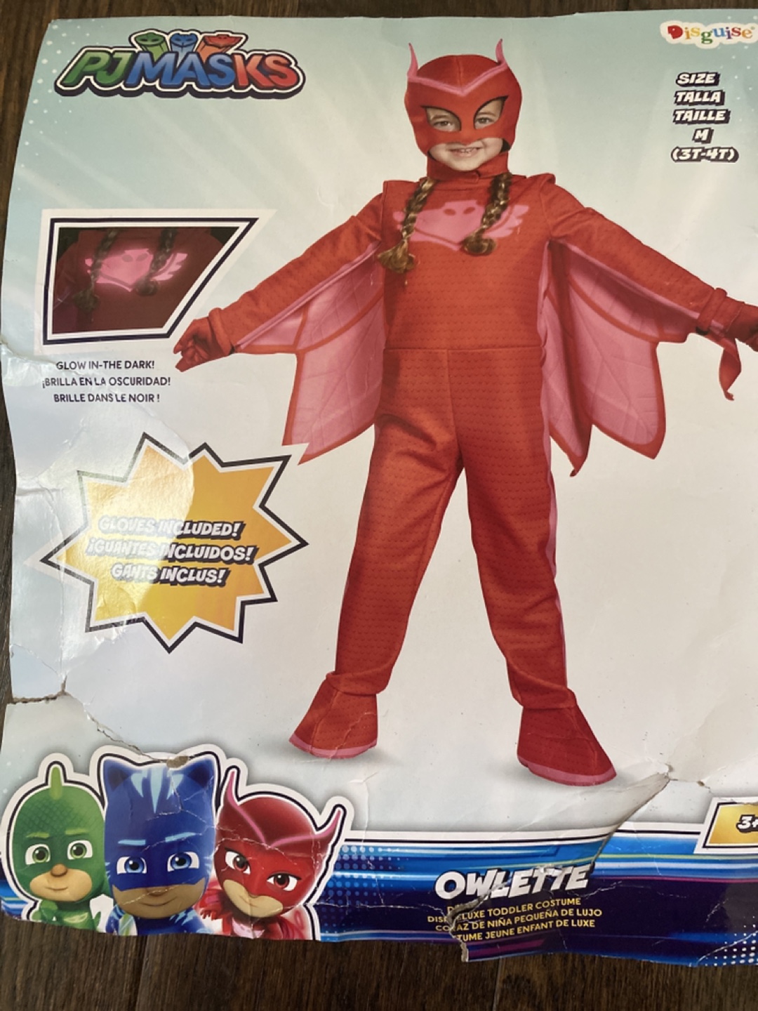 PJ Masks Owlette Costume - Size M (3T-4T)