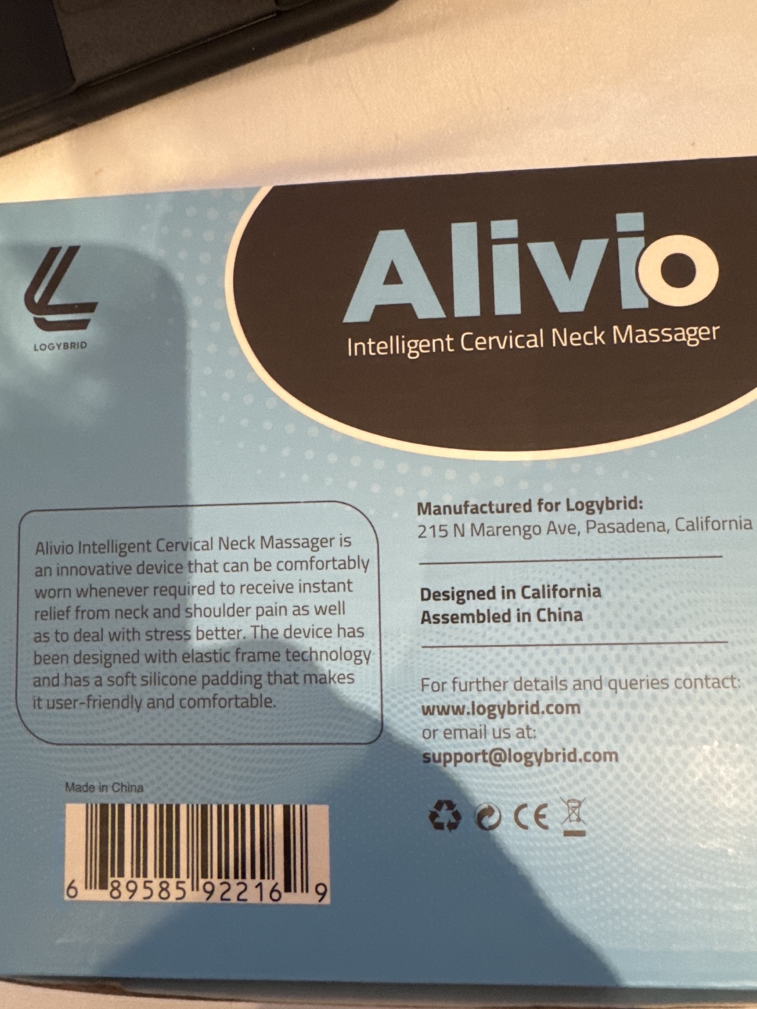 Logybrid Alivio Intelligent Cervical Neck Massager - photo 2