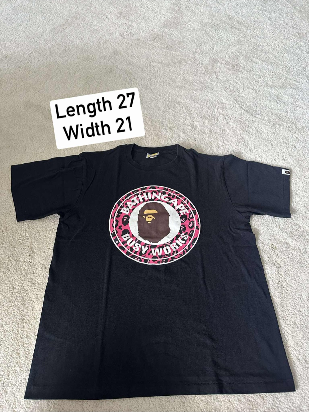 Bathing Ape (BAPE) Black T-Shirt, Size L