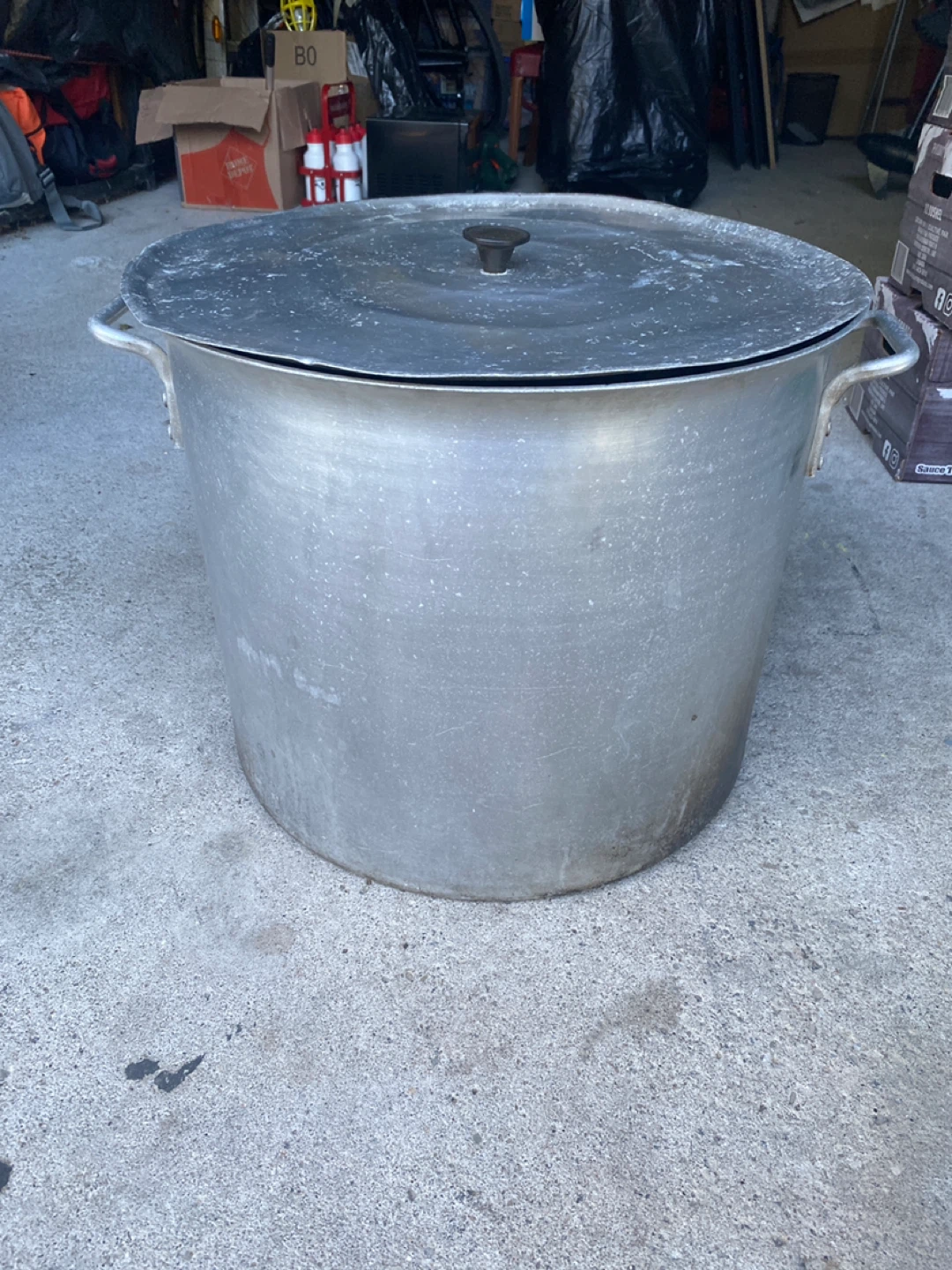 Large Aluminum Stock Pot with Lid - Tomato Sauce - photo 3