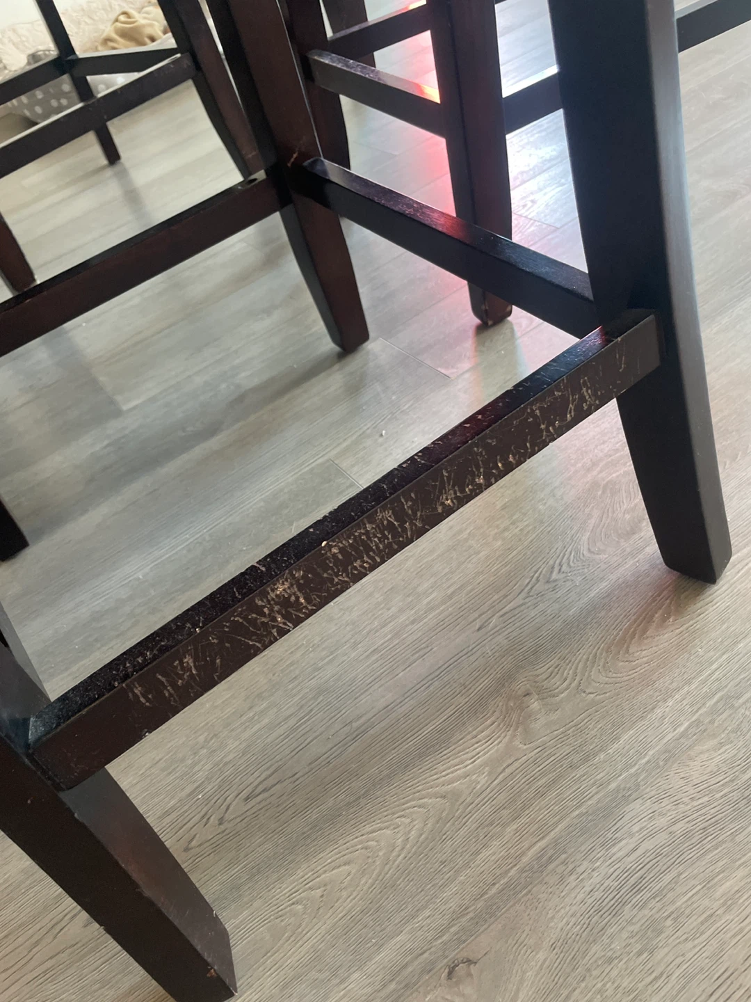 Set of 4 Black Leather Bar Stools - photo 2