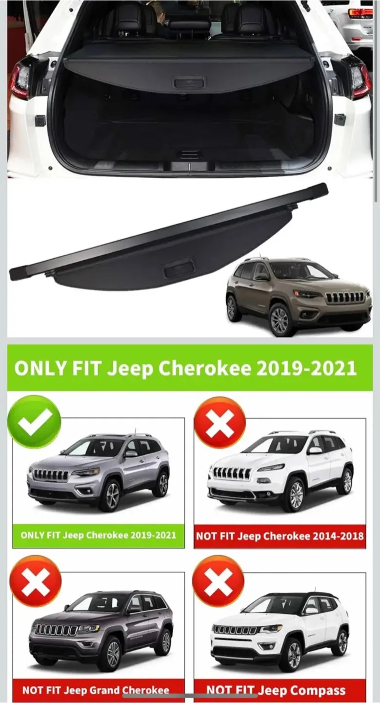 Marretoo Jeep Cherokee Cargo Cover image indicator(3)