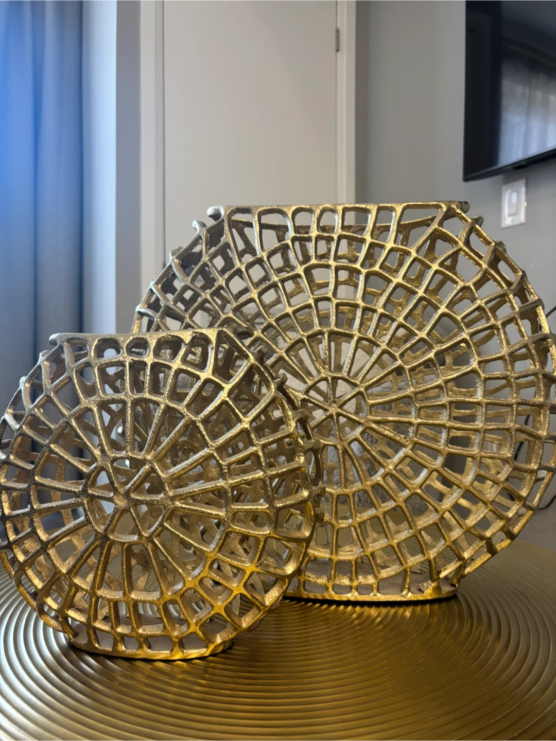 Gold Decorative Vases - Set of 2