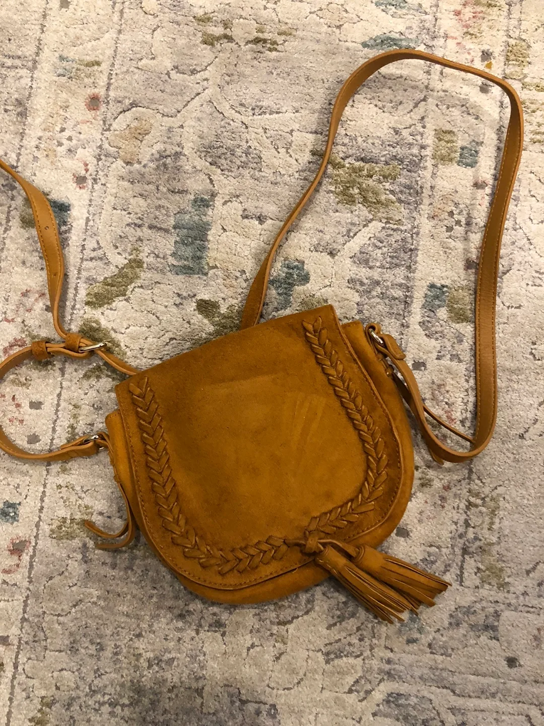 Brown Suede Crossbody Bag thumbnail