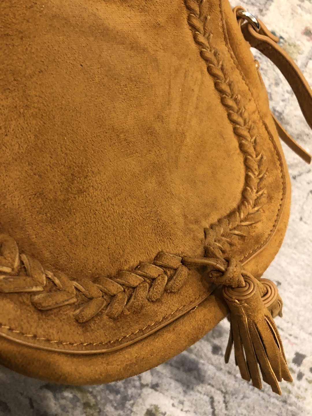 Brown Suede Crossbody Bag - photo 2