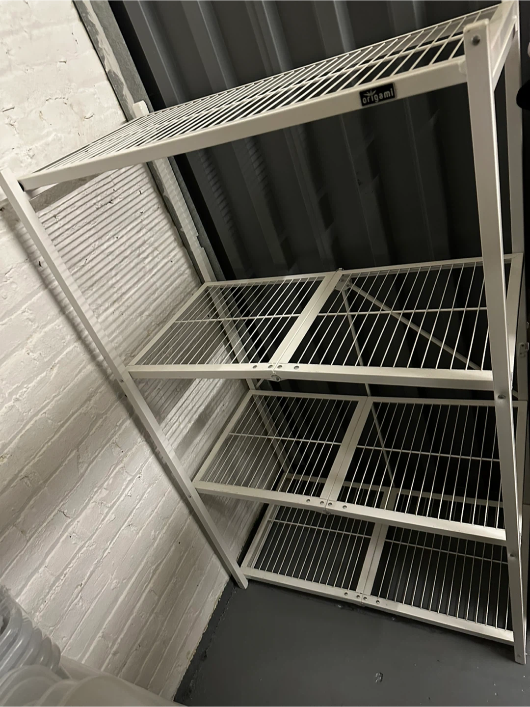 Origami 4-Shelf Folding Rack - White