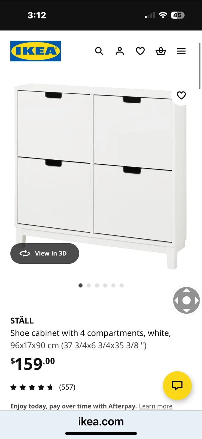 IKEA STÄLL Shoe Cabinet - White image indicator(2)